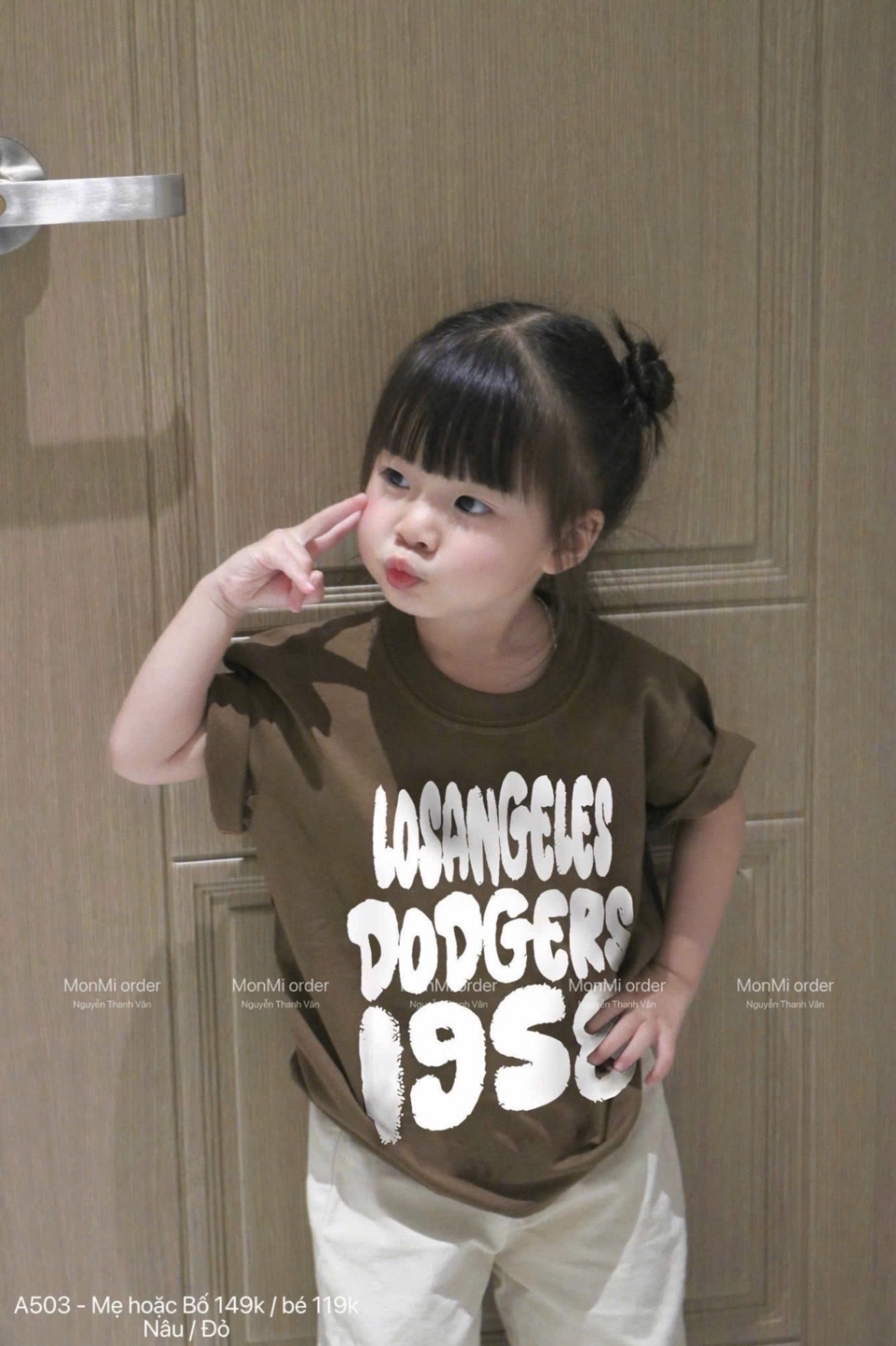 AB855 - ÁO PHÔNG ĐÔI MẸ BÉ LOSANGELES