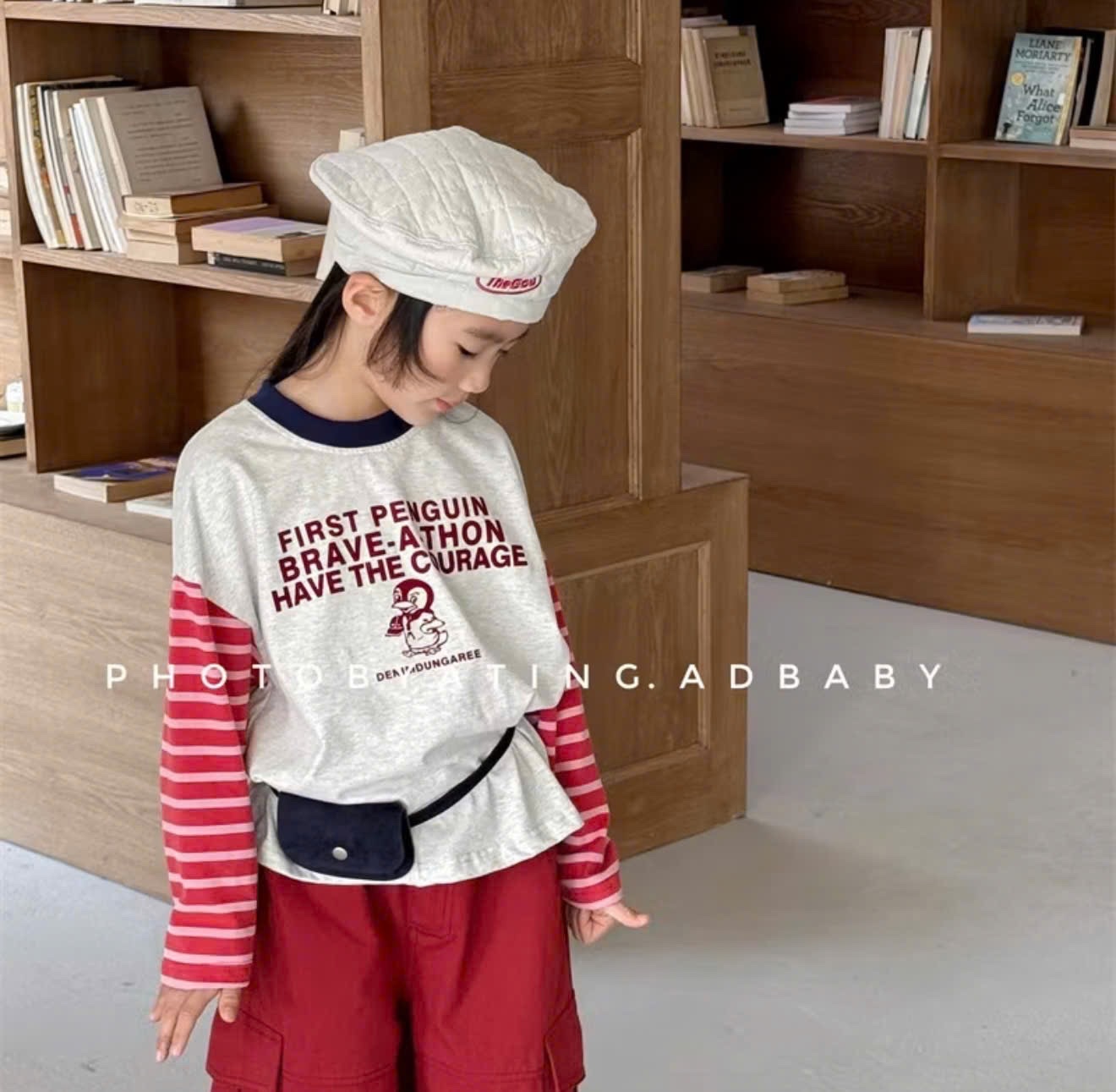 AB850 - SET 3 ÁO BÉ GÁI THUN PHỐI TAY WORRY