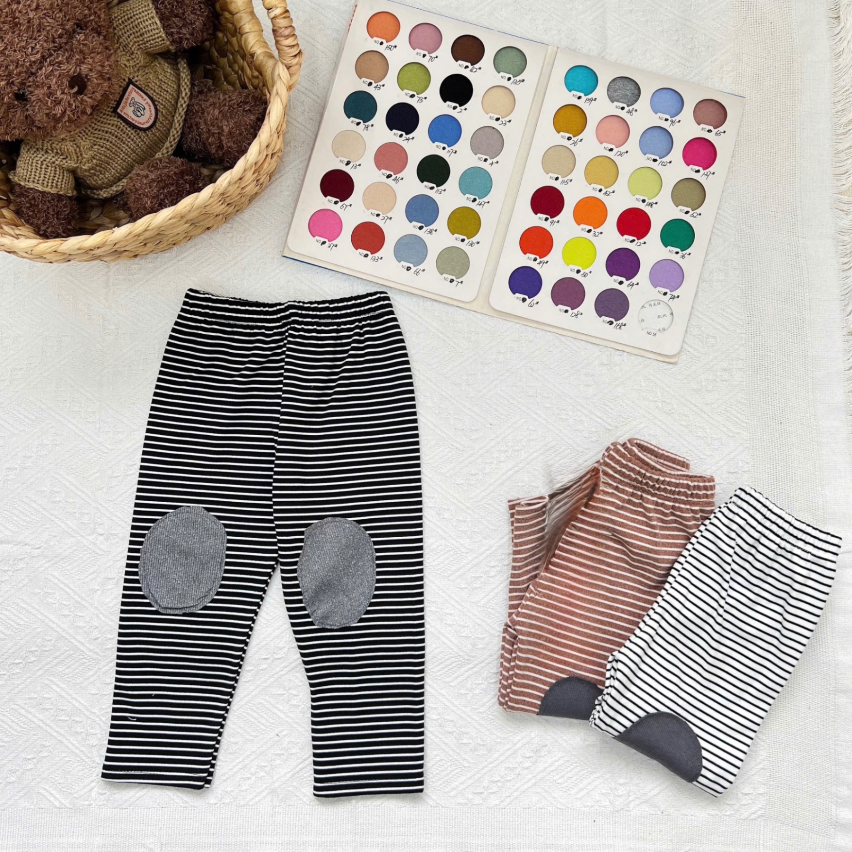 QB367 - SET 3 QUẦN BÉ TRAI ZIP LÔNG ĐÁP GỐI