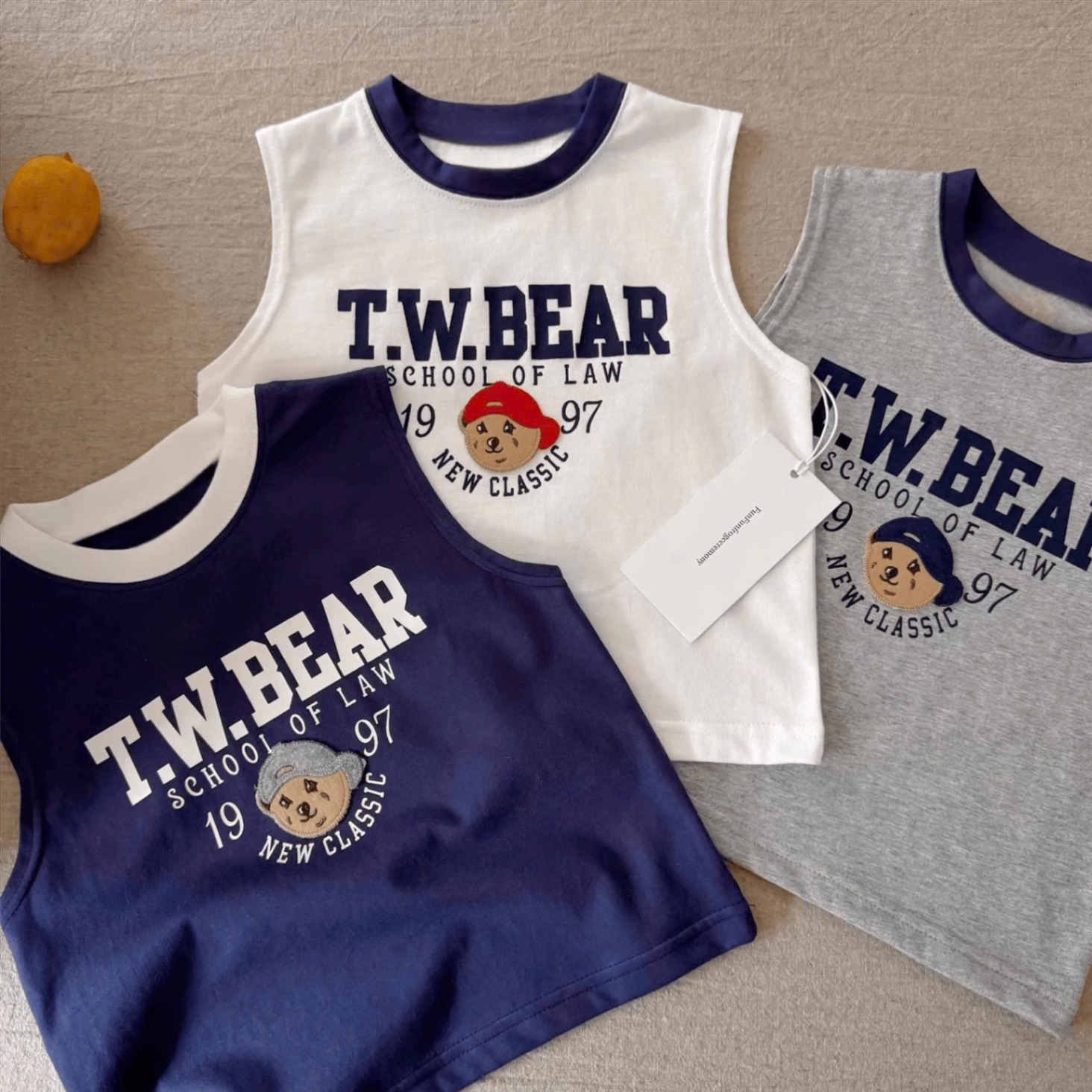 AB869 - SET 3 ÁO BÉ TRAI BA LỖ GẤU TWBEAR