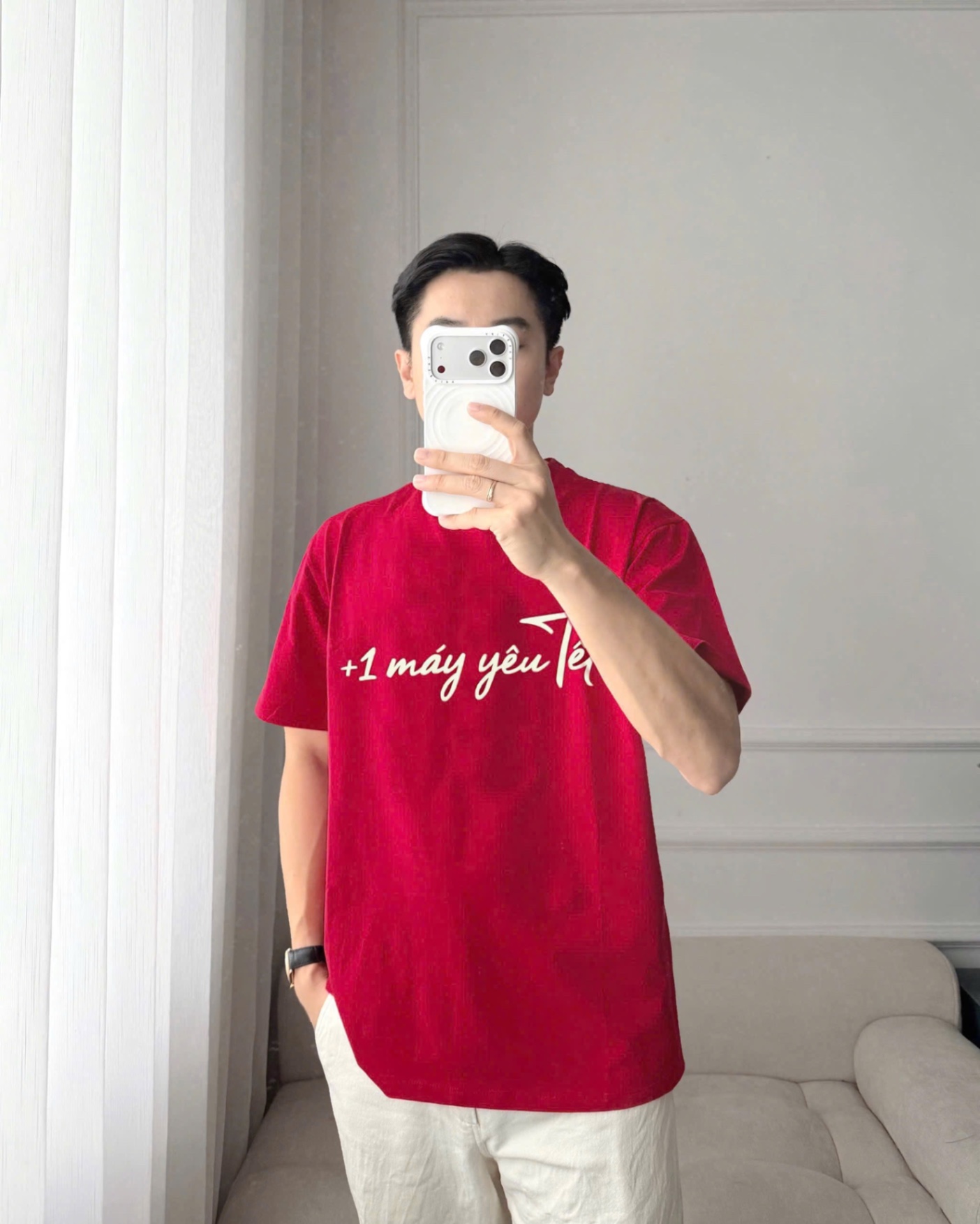 AB872 - ÁO PHÔNG ĐÔI GIA ĐÌNH Yêu Tết - cộc tay