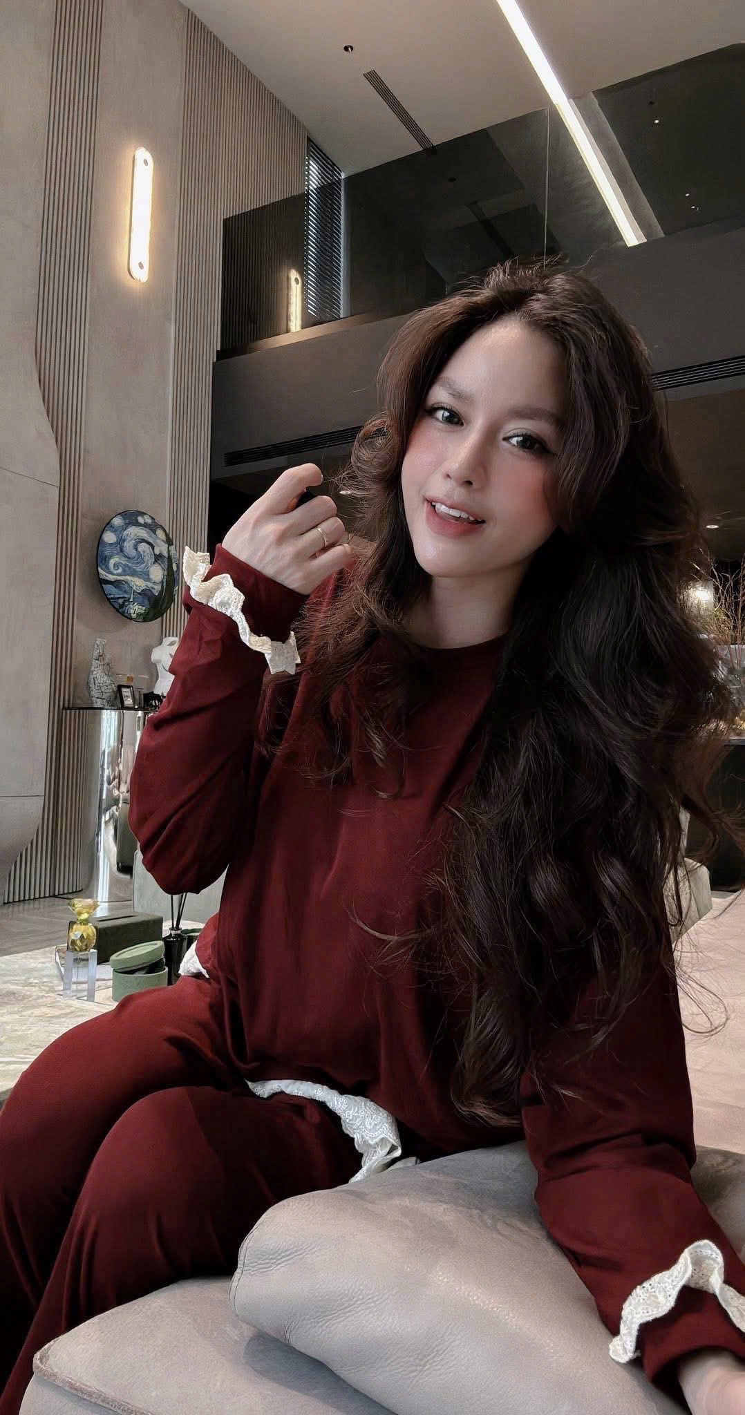 S277 - BỘ NỮ TĂM THỎ ĐỎ ĐÔ PHỐI REN TRẮNG