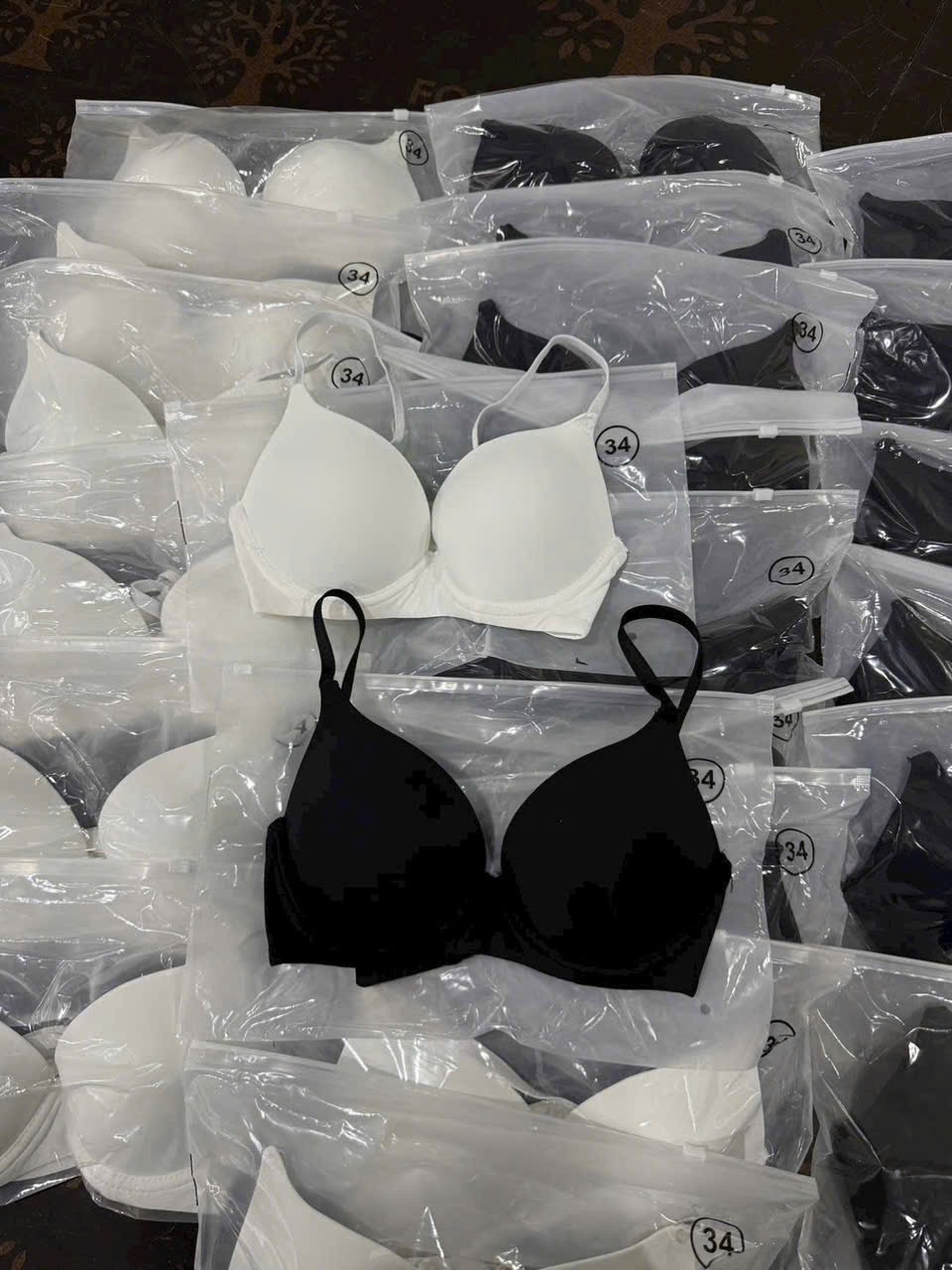 PK266 - SET 3 ÁO LÓT NỮ CÓ GỌNG đen da trắng