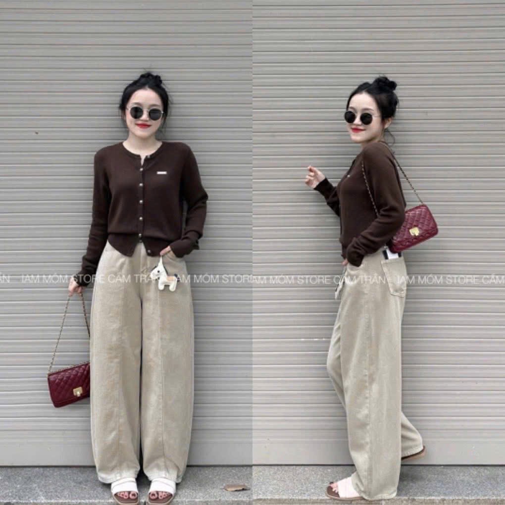 QNU668 - QUẦN JEANS BAGGY SUÔNG GÂN GIỮA CAN MIỆNG TÚI