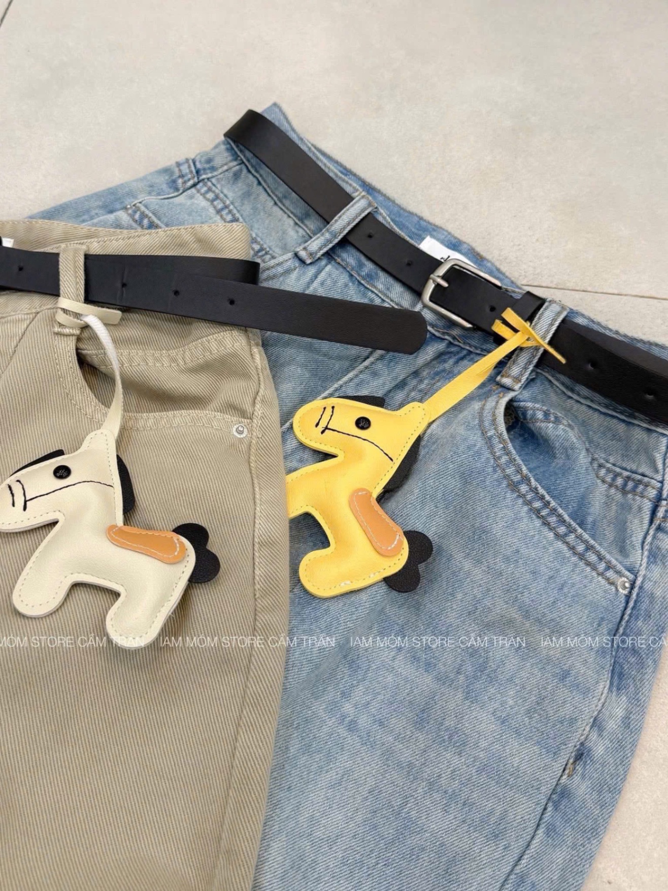 QNU668 - QUẦN JEANS BAGGY SUÔNG GÂN GIỮA CAN MIỆNG TÚI