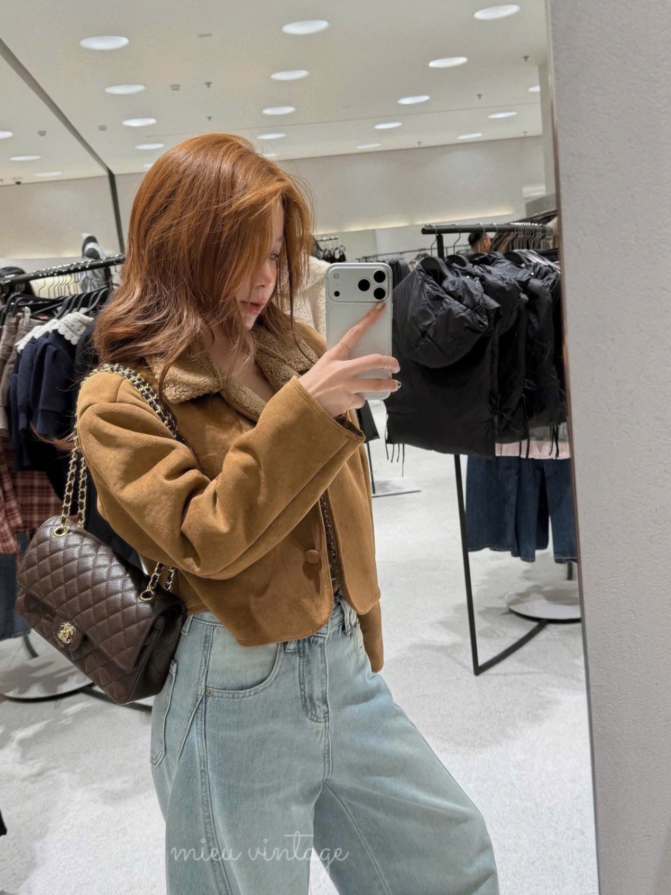QNU667 - QUẦN JEANS SUÔNG XANH GÂN BÊN LI SAU M3123