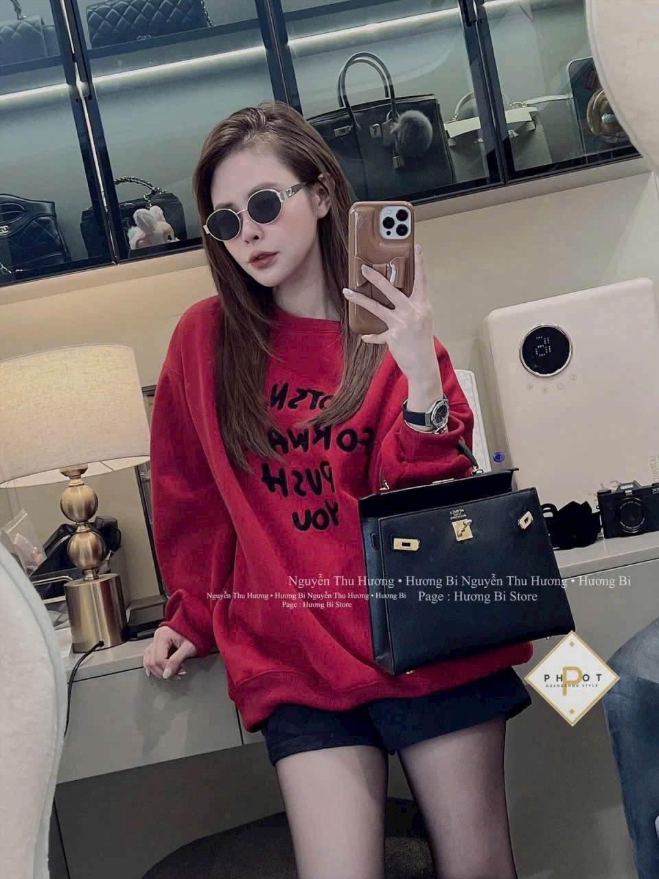 ANU356 - ÁO NỈ NỮ LÓT LÔNG ĐỎ THÊU XÙ Forward