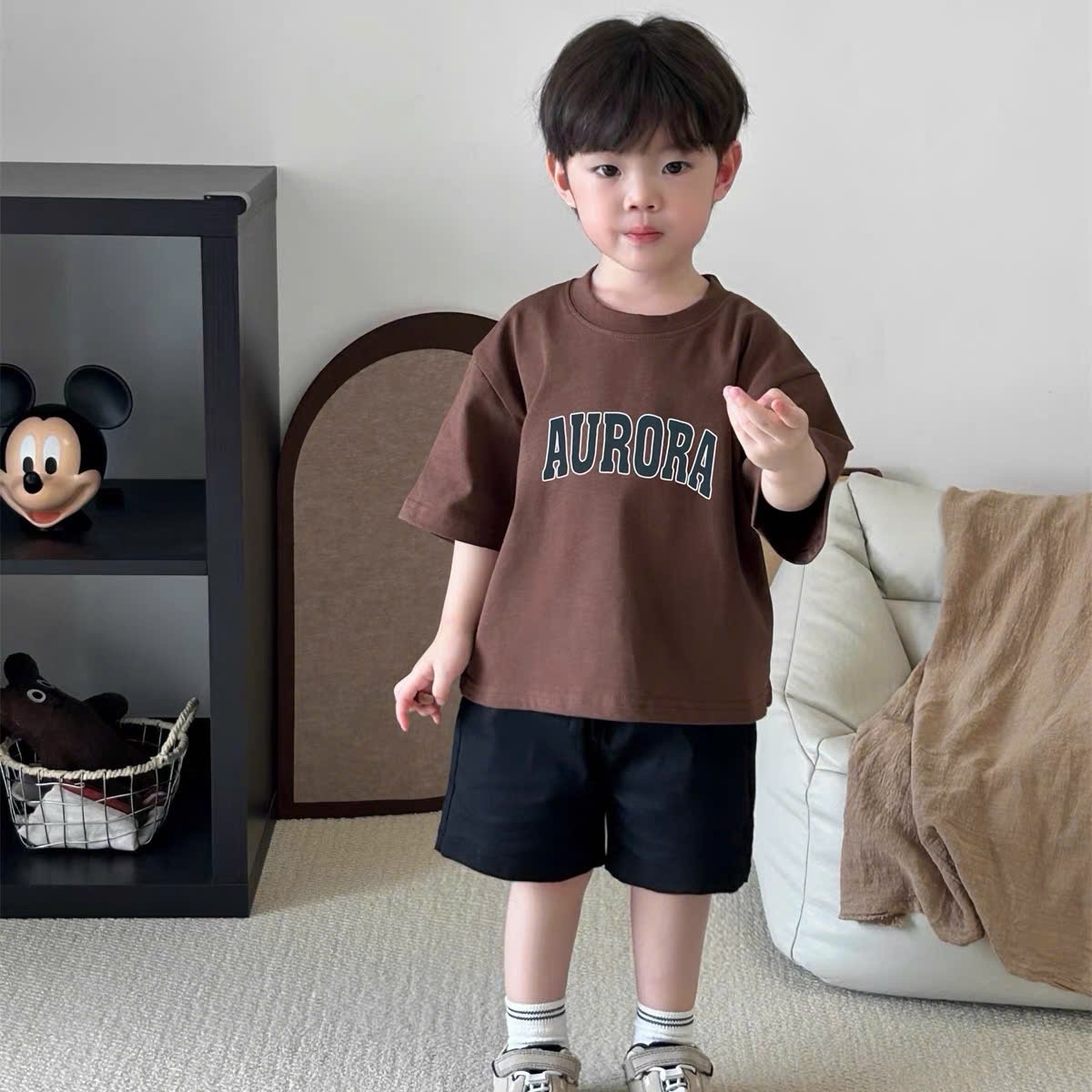 QB373 - SET 4 QUẦN BÉ TRAI KAKI đen nâu xám be