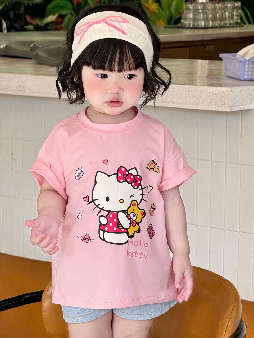 AB887 - SET 3 ÁO PHÔNG BÉ GÁI KITTY RAIN DAY