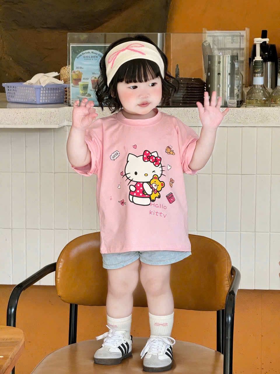 AB887 - SET 3 ÁO PHÔNG BÉ GÁI KITTY RAIN DAY
