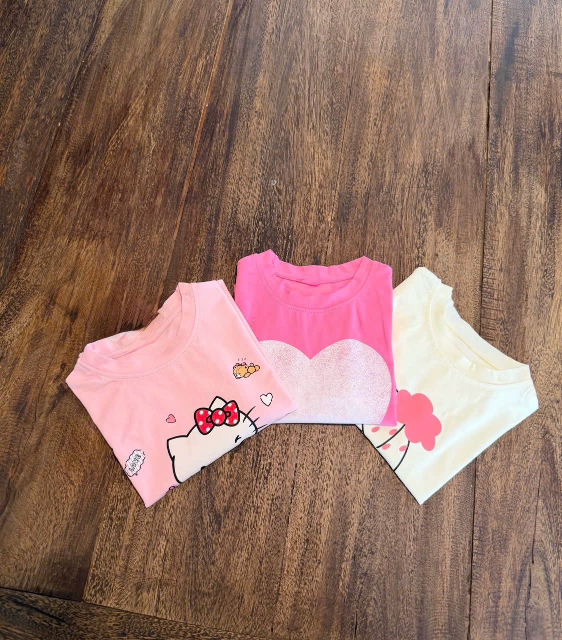 AB887 - SET 3 ÁO PHÔNG BÉ GÁI KITTY RAIN DAY