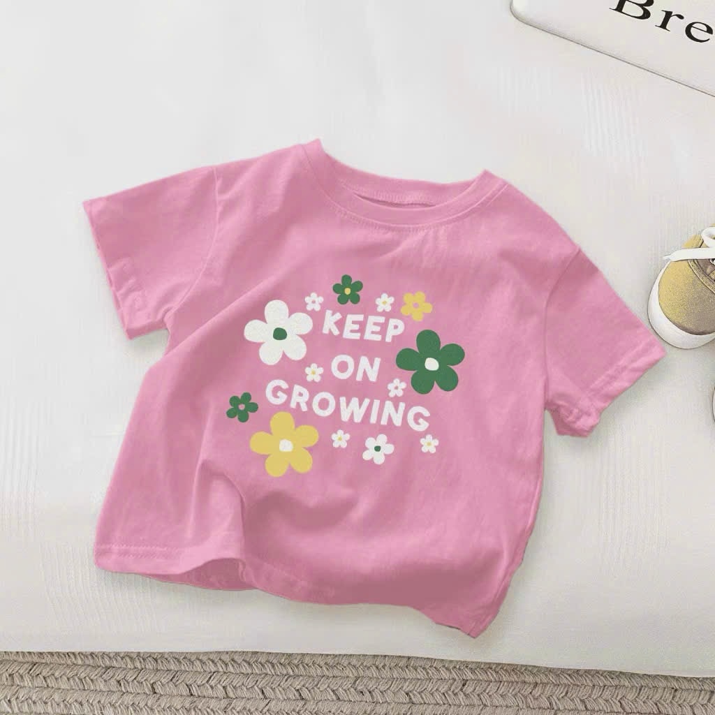 AB888 - SET 4 ÁO BÉ GÁI PHÔNG HOA CÔ GÁI đen hồng be