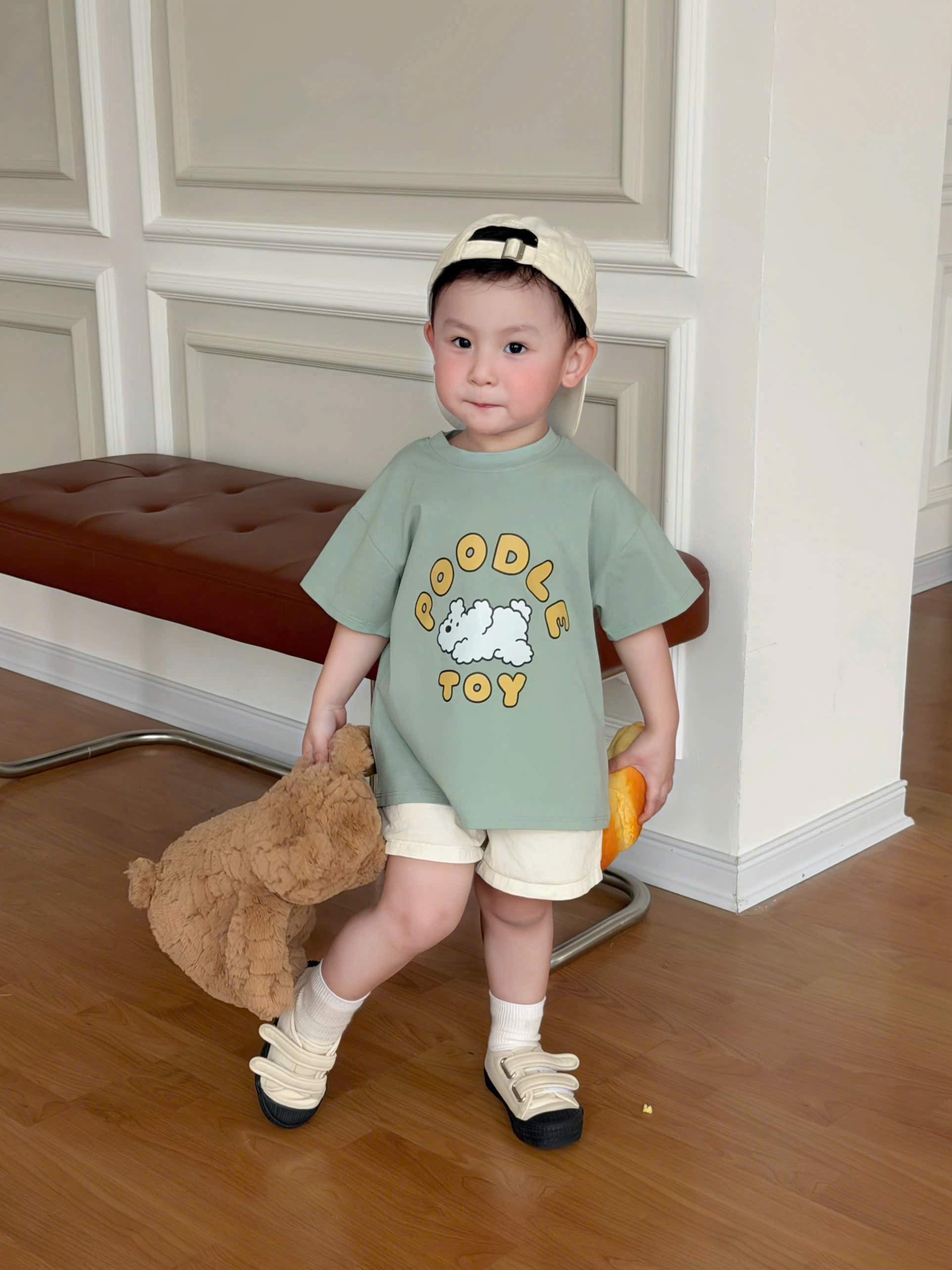 AB893 - SET 4 ÁO BÉ TRAI CỘC HÌNH THÚ đỏ vàng xanh xám