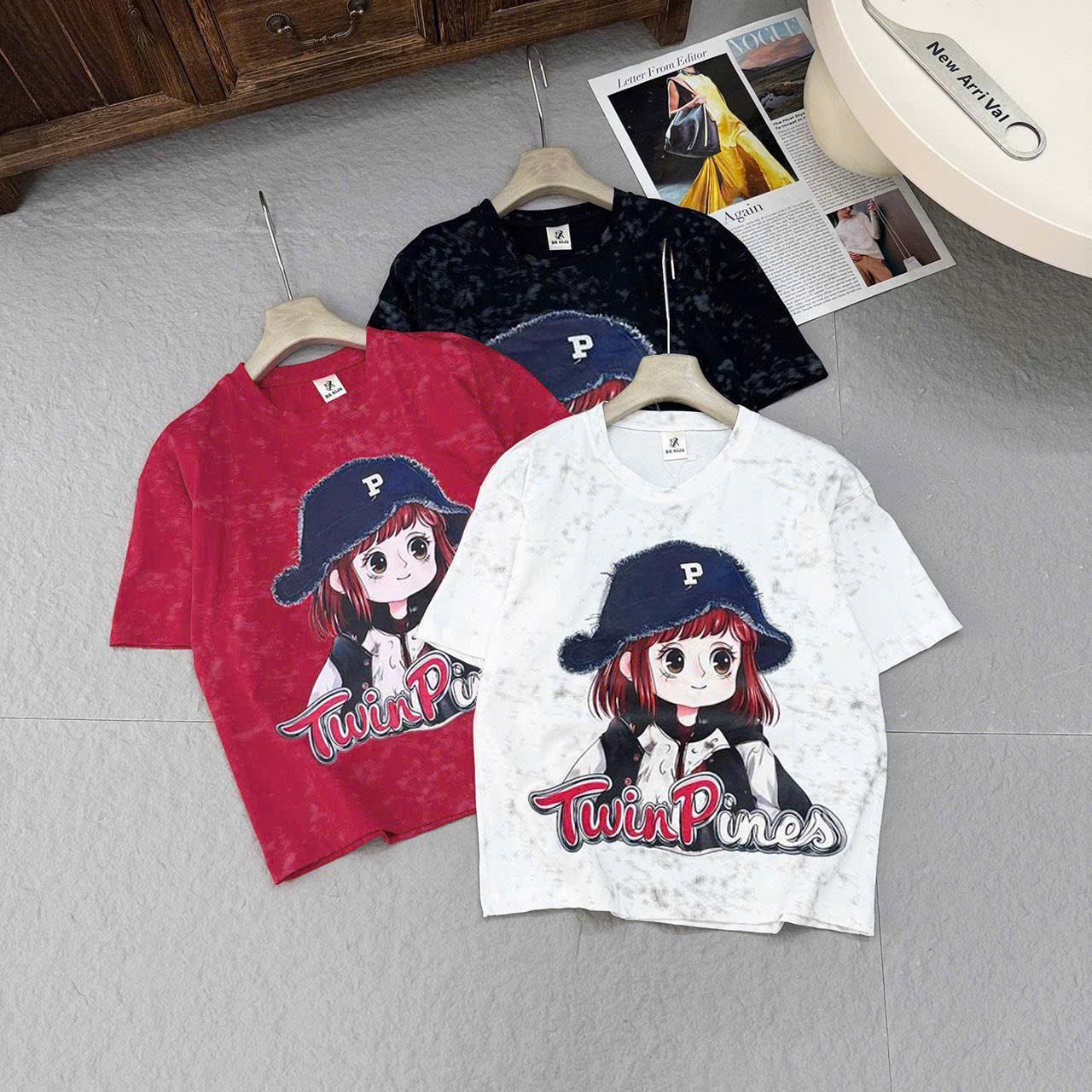 AB912 - SET 3 ÁO PHÔNG BÉ GÁI CỘC SIZE ĐẠI LOANG CÔ GÁI