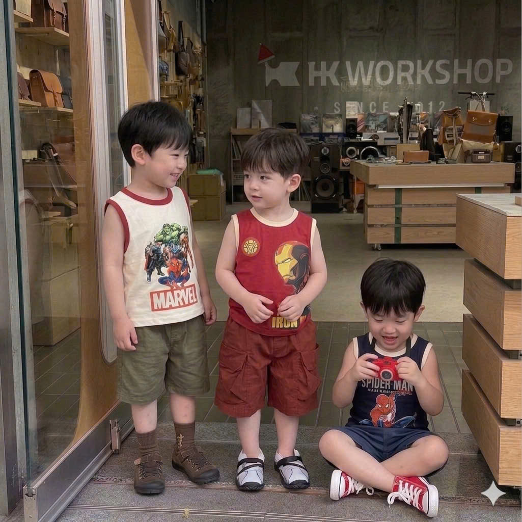 AB919 - SET 3 ÁO BA LỖ BÉ TRAI SPIDERMAN than đỏ be