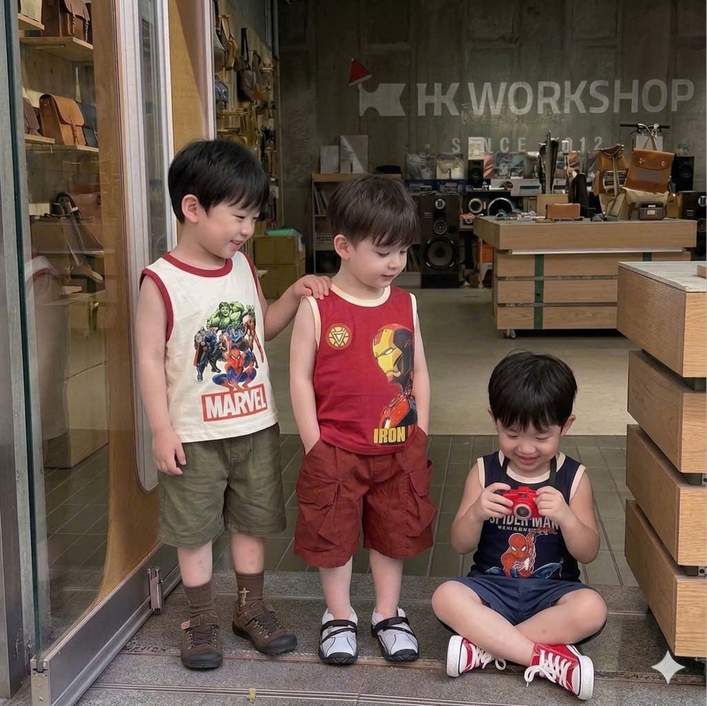 AB919 - SET 3 ÁO BA LỖ BÉ TRAI SPIDERMAN than đỏ be