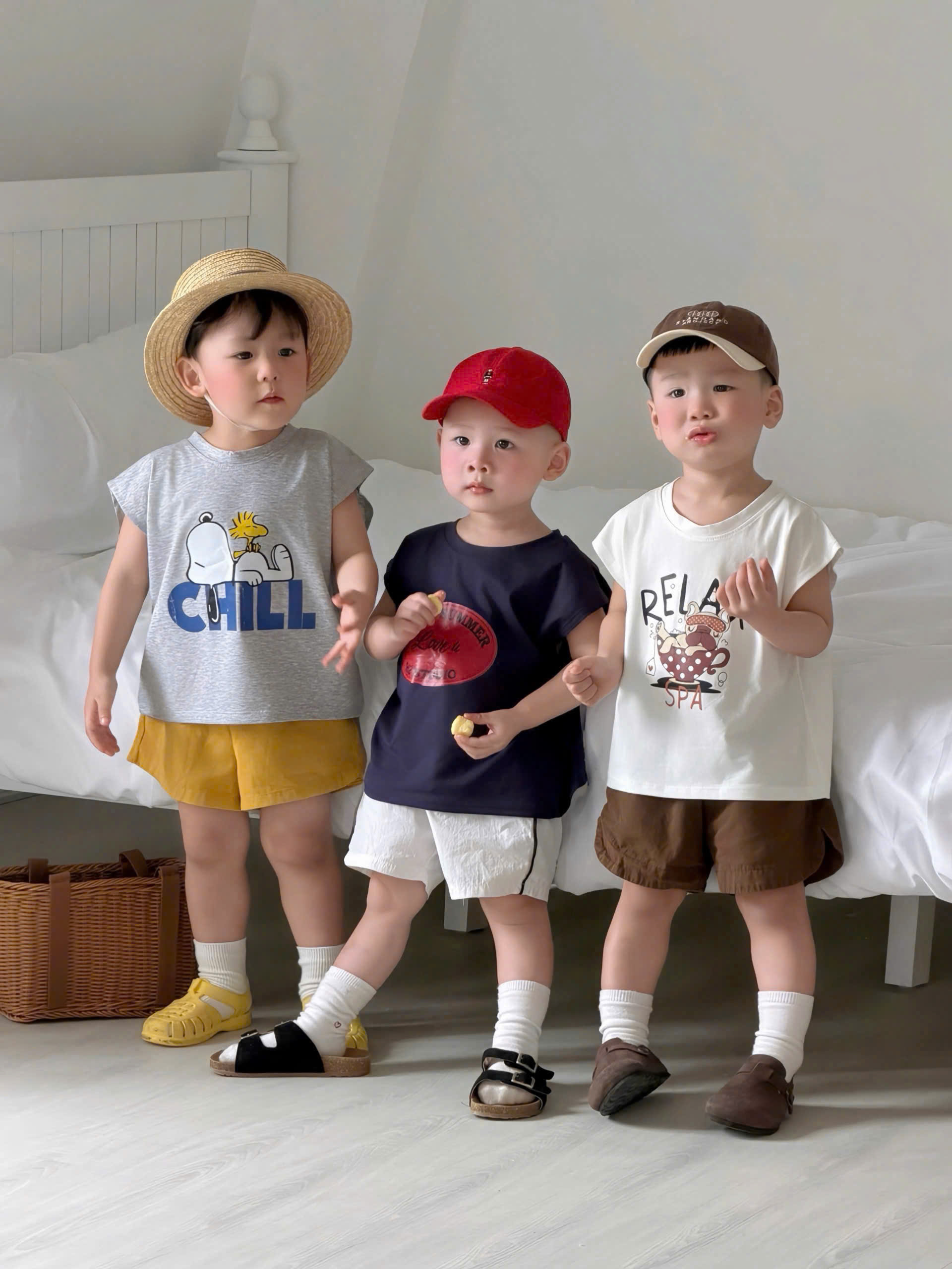AB921 - SET 4 ÁO BÉ TRAI BA LỖ SUMMER RELAX
