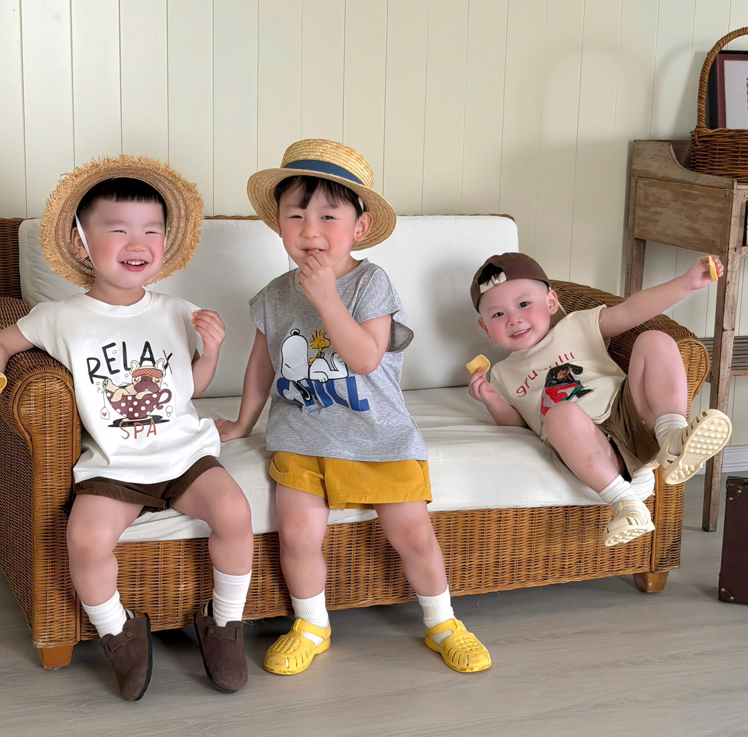AB921 - SET 4 ÁO BÉ TRAI BA LỖ SUMMER RELAX
