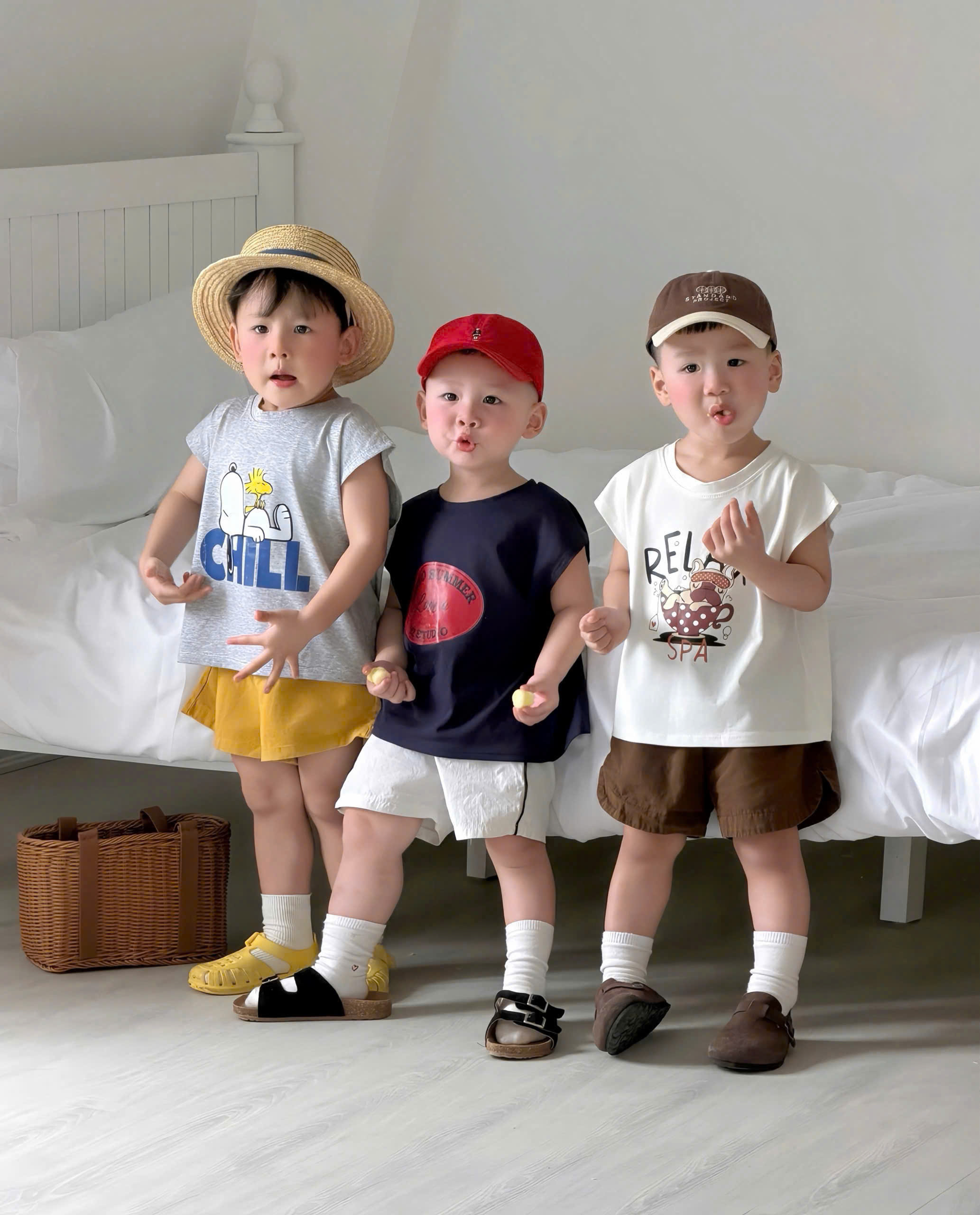 AB921 - SET 4 ÁO BÉ TRAI BA LỖ SUMMER RELAX