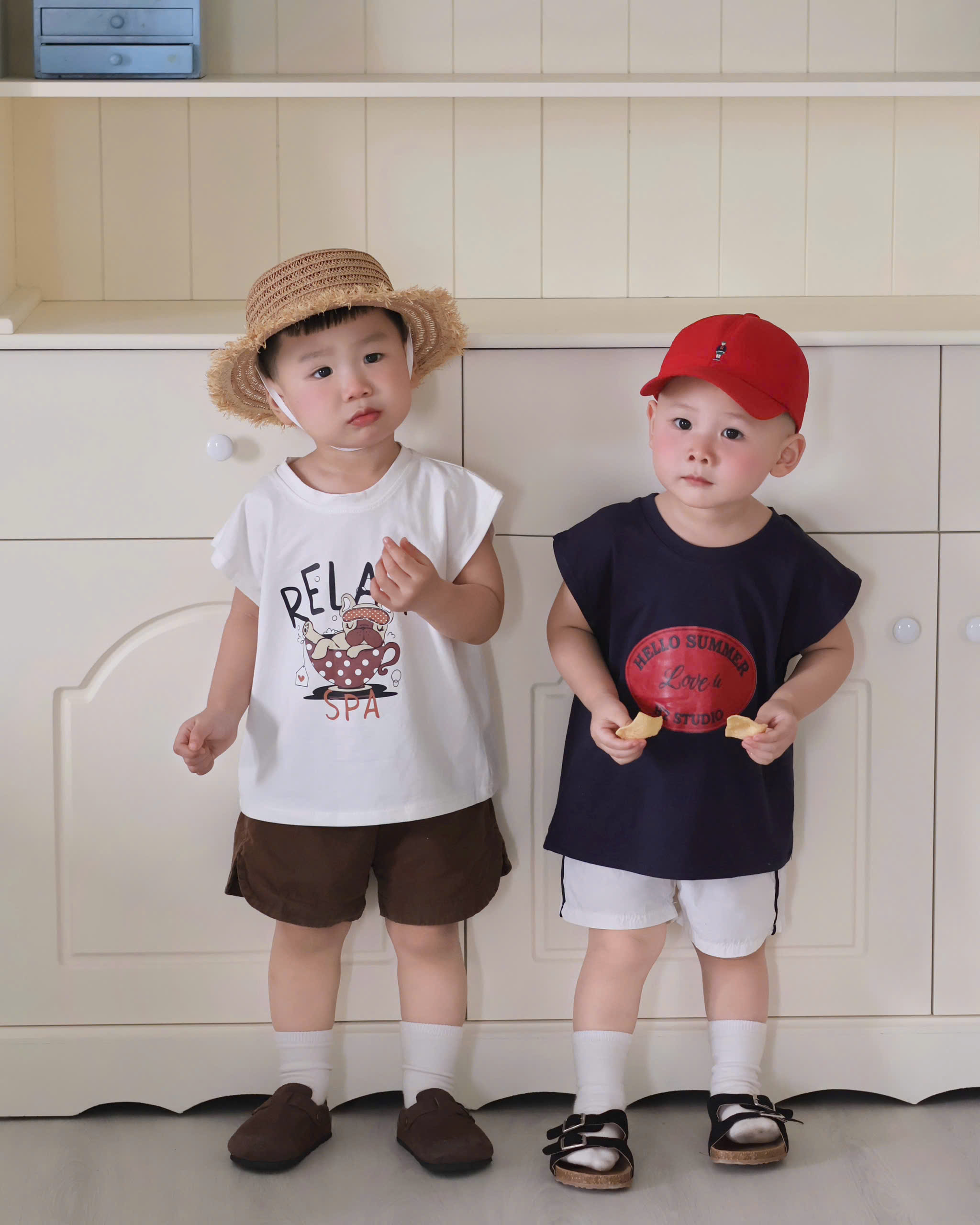 AB921 - SET 4 ÁO BÉ TRAI BA LỖ SUMMER RELAX
