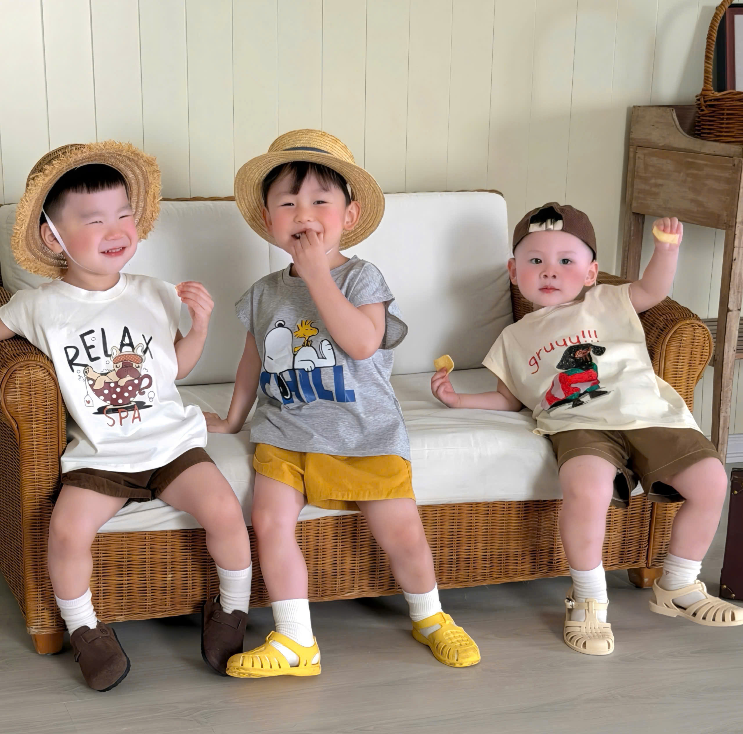 AB921 - SET 4 ÁO BÉ TRAI BA LỖ SUMMER RELAX