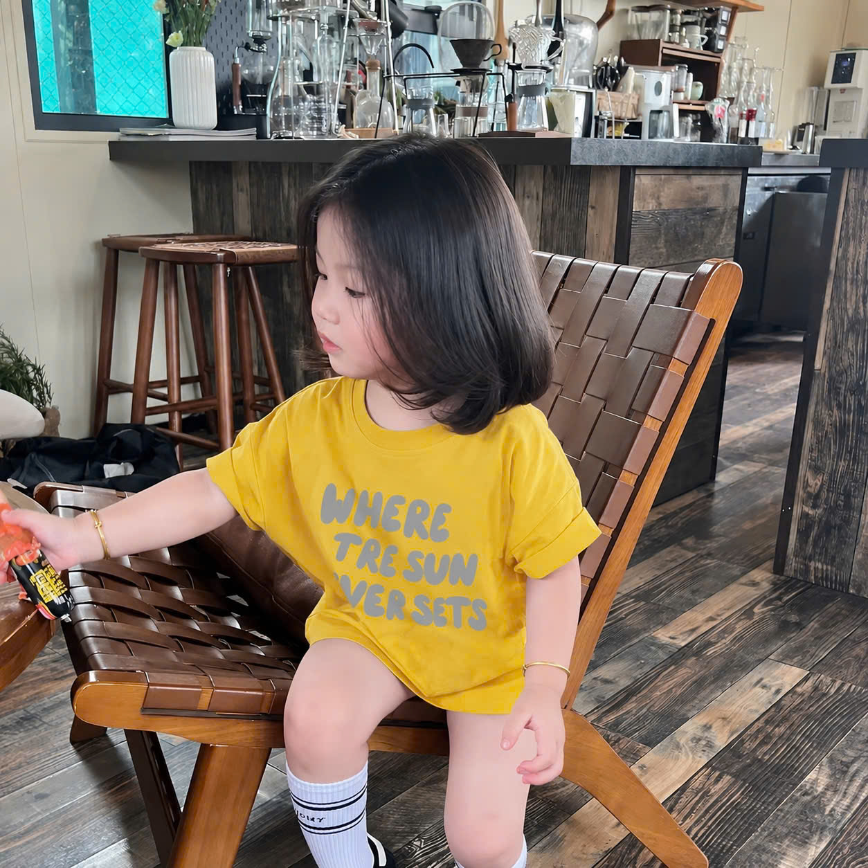 AB924 - SET 3 ÁO BÉ CỘC TAY SUMMER đen vàng trắng