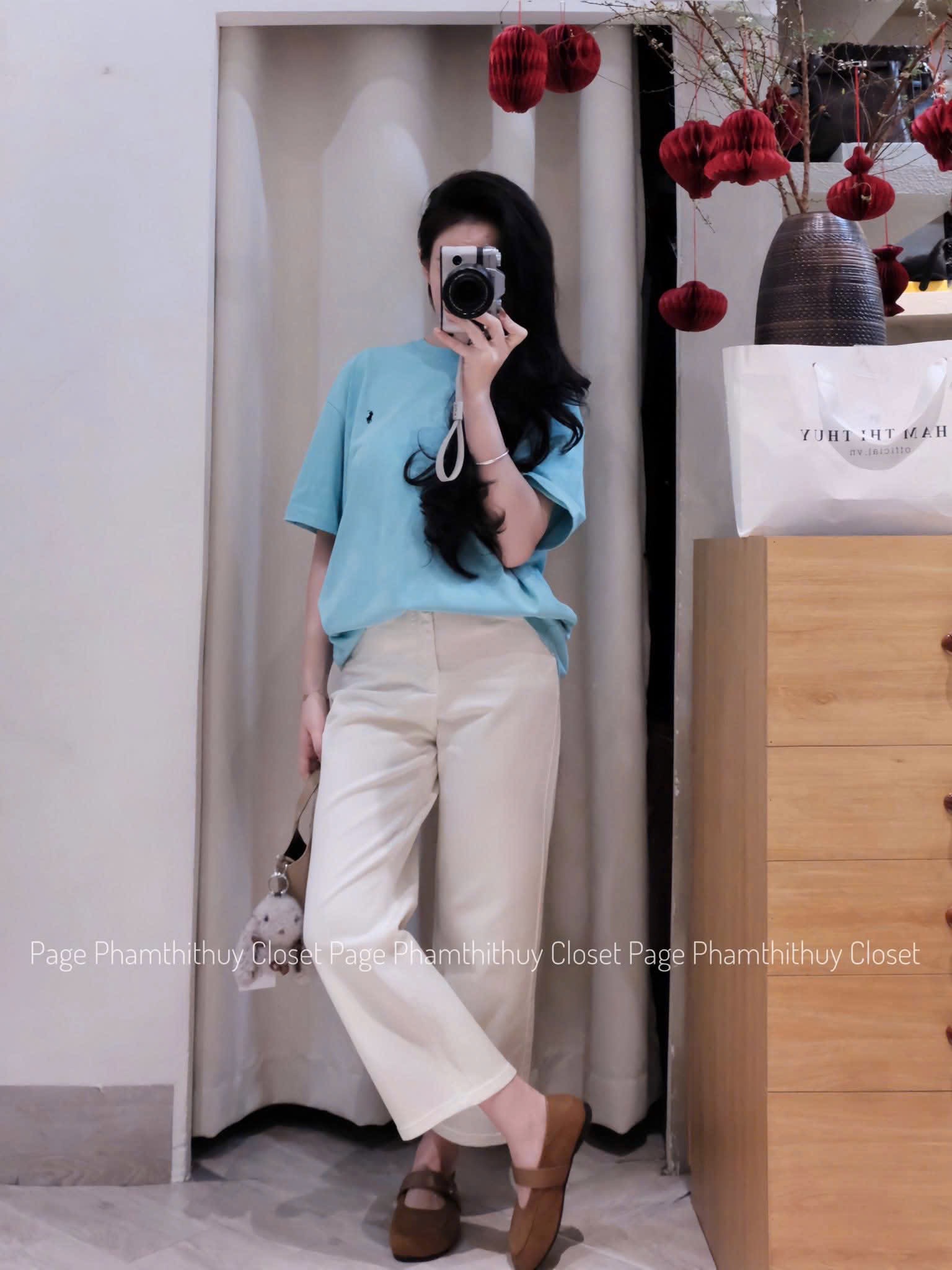ANU366 - ÁO PHÔNG NỮ XANH NGỌC THÊU KỊ SĨ