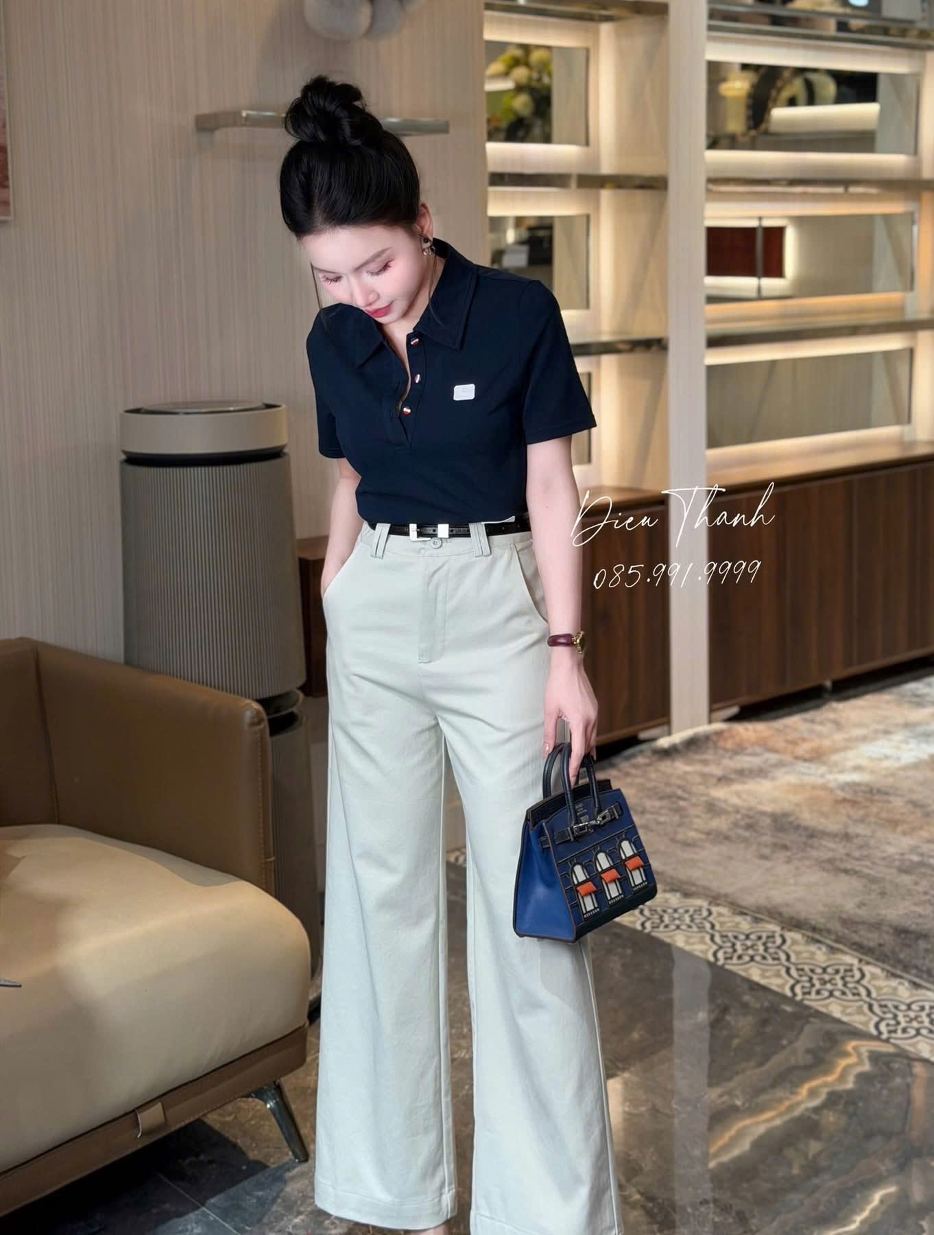 ANU369 - ÁO POLO NỮ THOM THÊU CHÓ