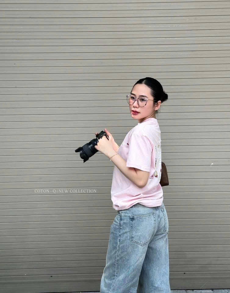 ANU386 - ÁO PHÔNG NỮ HỒNG Hello Kitty