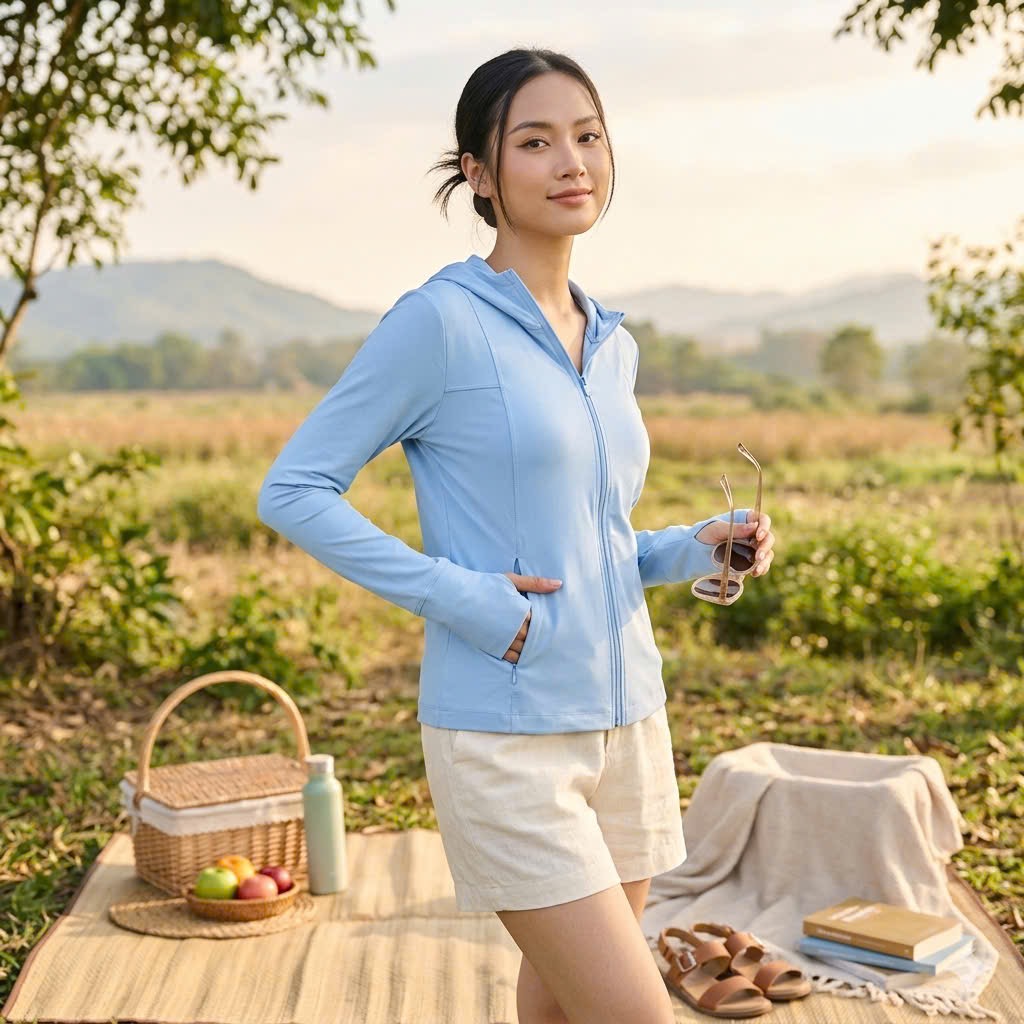 ANU389 - ÁO CHỐNG NẮNG 2 LỚP XUẤT DƯ THUN MỀM XỊN