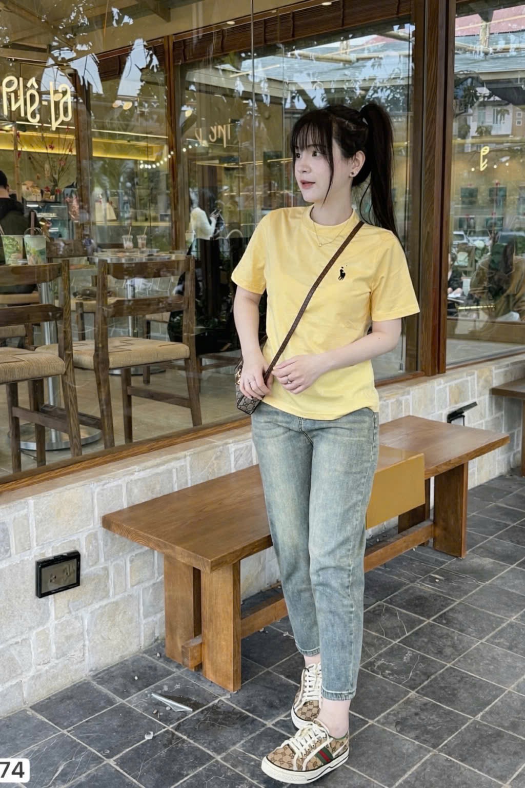 ANU407 - SET 2 ÁO PHÔNG NỮ THÊU KỊ SĨ vàng hồng