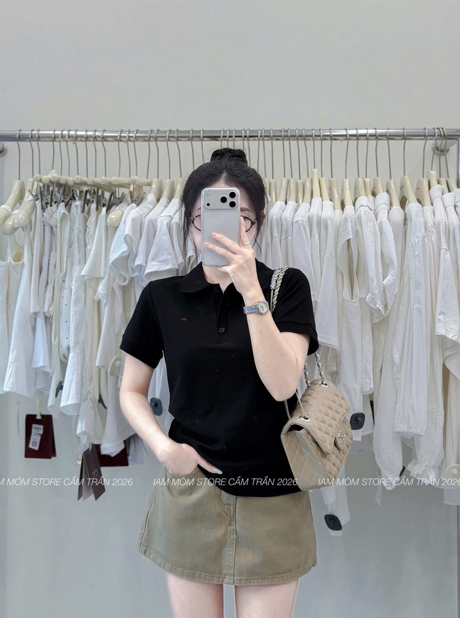 ANU424 - ÁO POLO NỮ THÊU TOMMY CỘC TAY