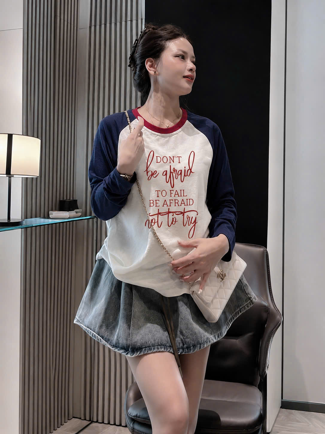 ANU435 - ÁO THUN NỮ GIẤY TRẮNG TAY THAN DONT BE
