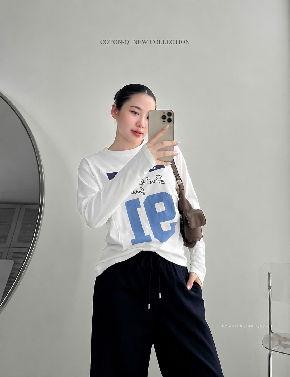 (chờ) ANU450 - ÁO THUN NỮ TRẮNG DÀI TAY J'ADORE 91