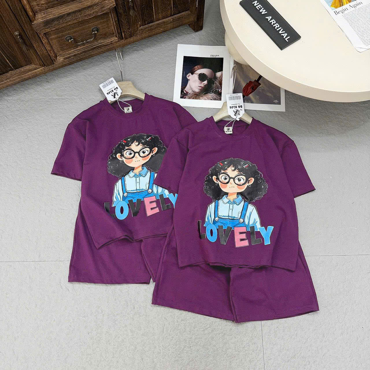 G001 - BỘ ĐÙI BÉ GÁI SIZE ĐẠI TÍM CÔ GÁI LOVELY