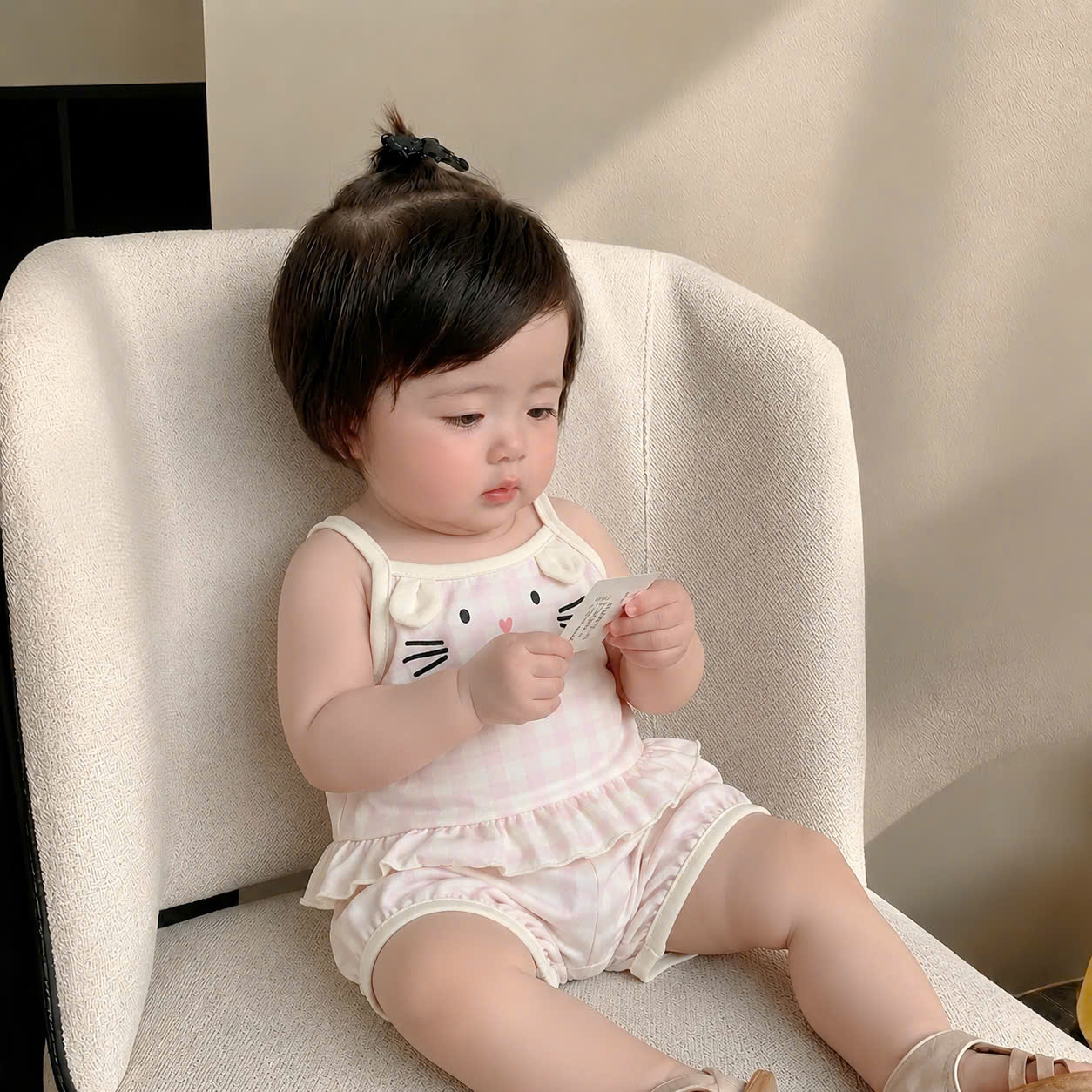 G054 - SET 2 BỘ ĐÙI BÉ GÁI 2S THỎ rabit hồng kẻ be