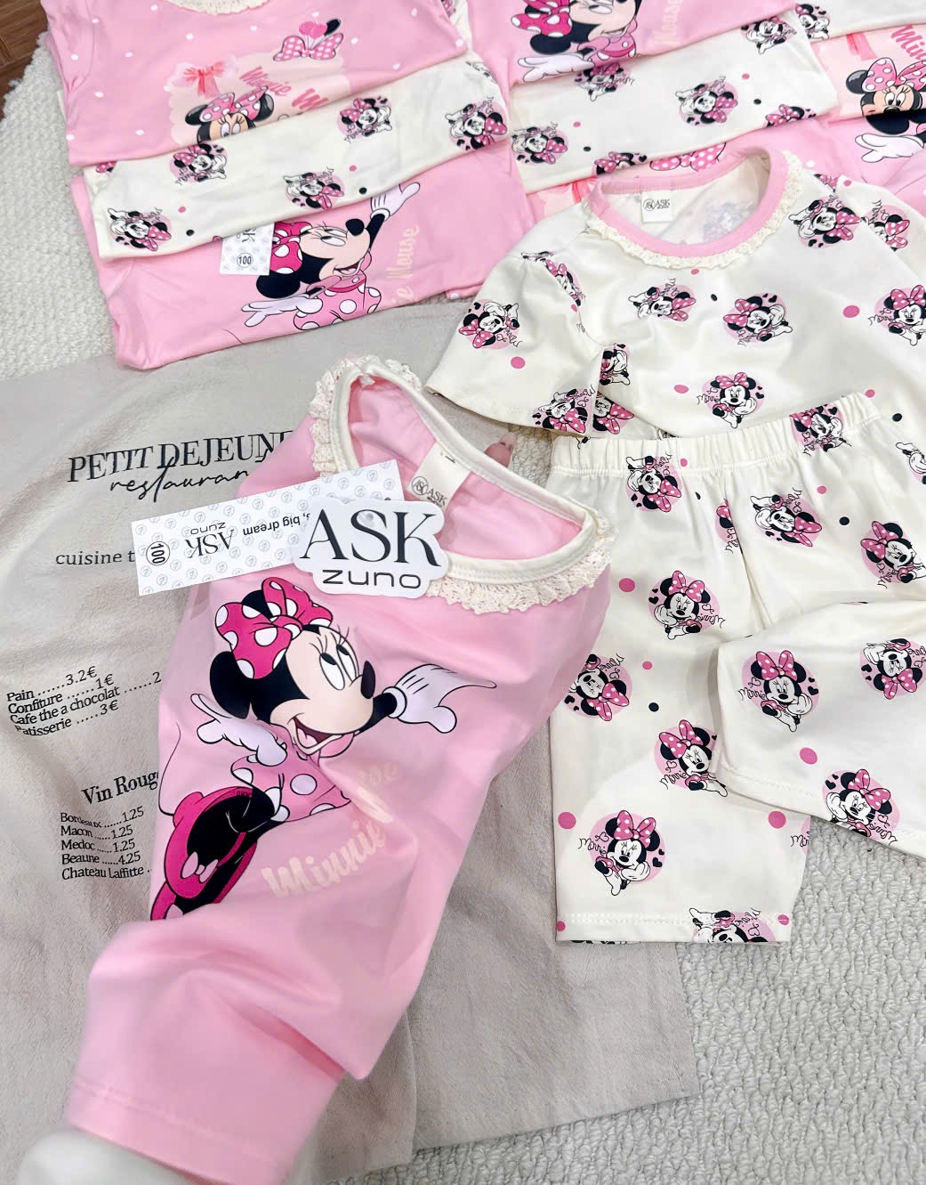 G918 - SET 3 BỘ BÉ GÁI MICKEY QUẦN NGỐ CỔ REN