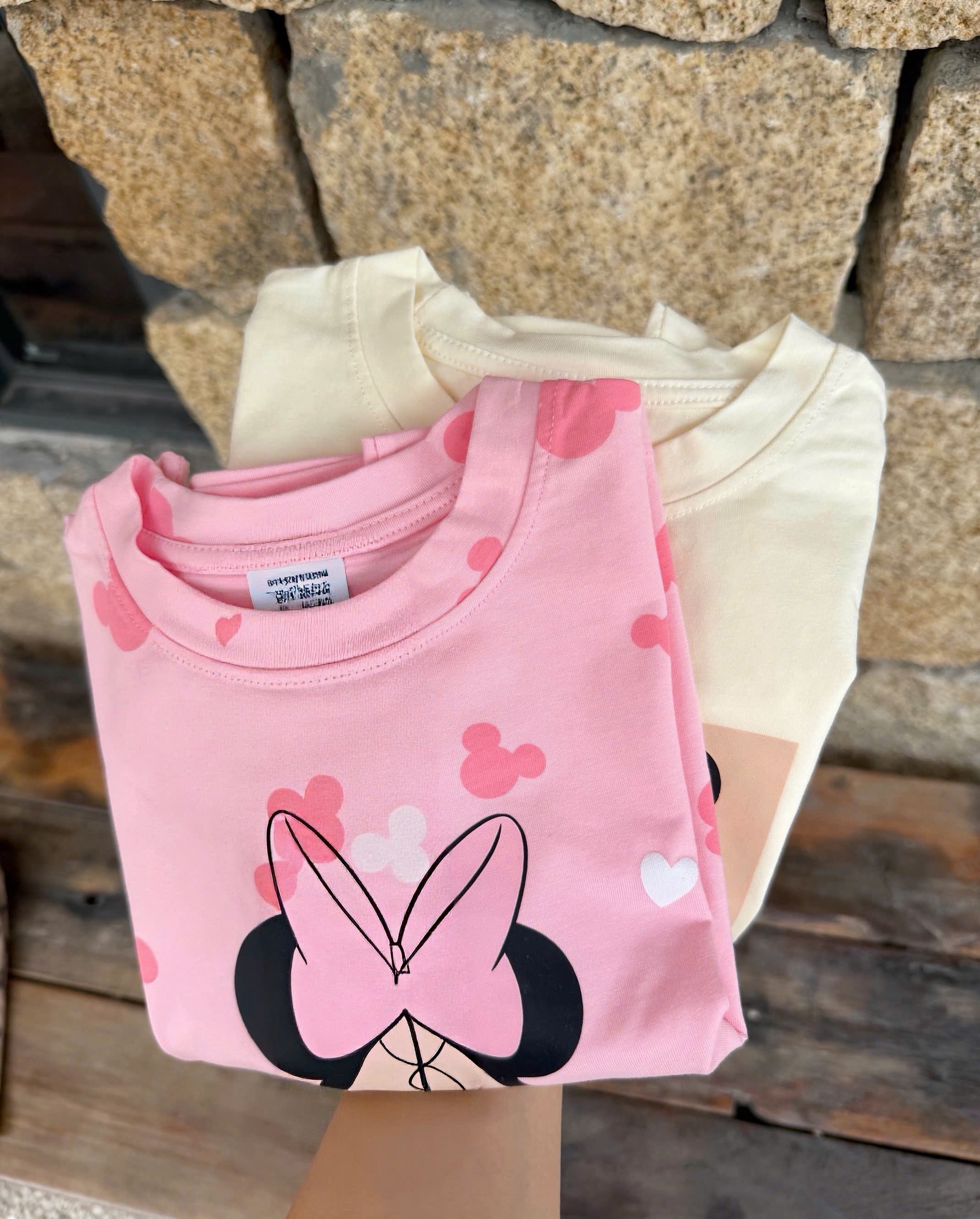 G926 - SET 2 BỘ ĐÙI BÉ GÁI MICKEY hồng be QUẦN BÁO