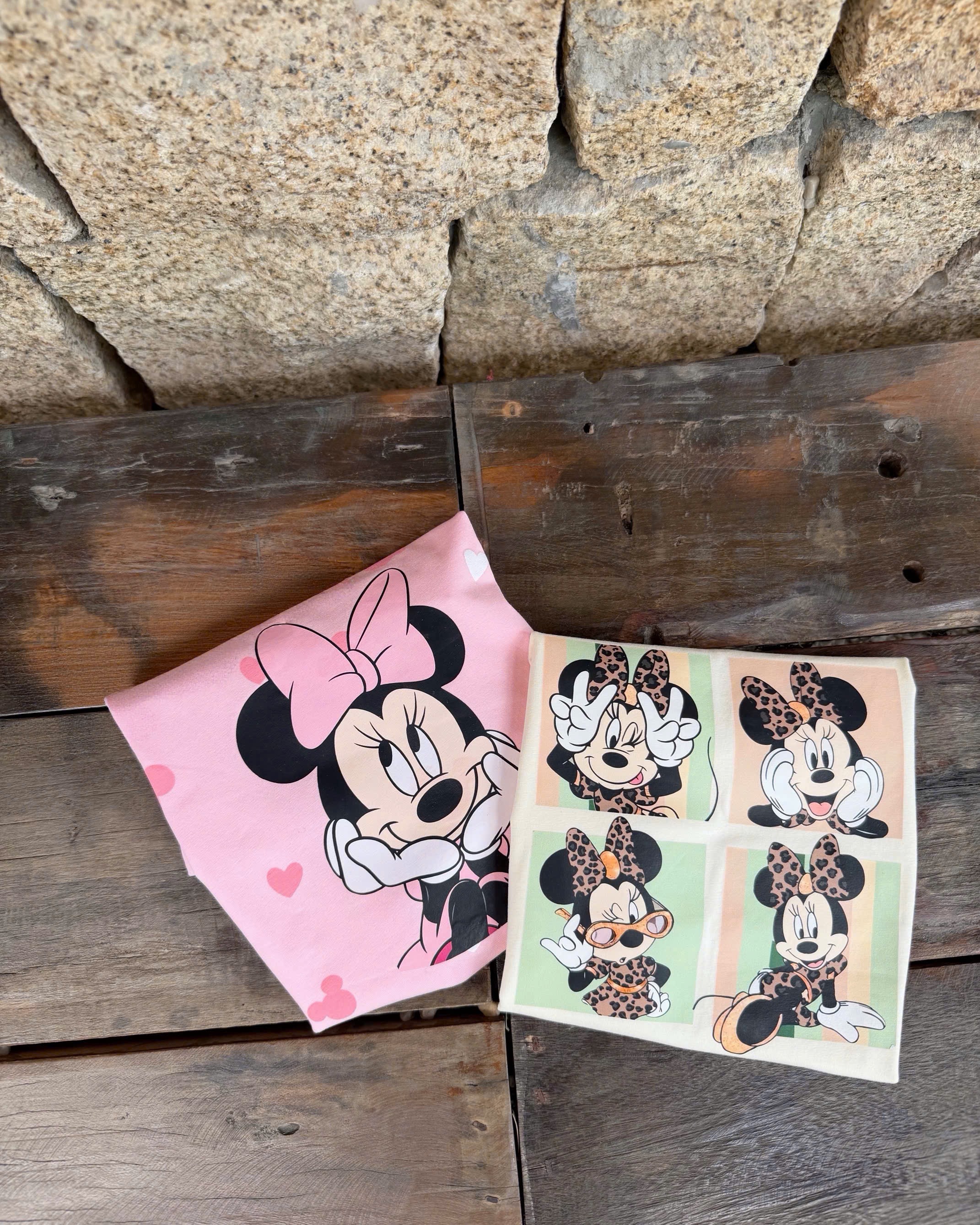 G926 - SET 2 BỘ ĐÙI BÉ GÁI MICKEY hồng be QUẦN BÁO