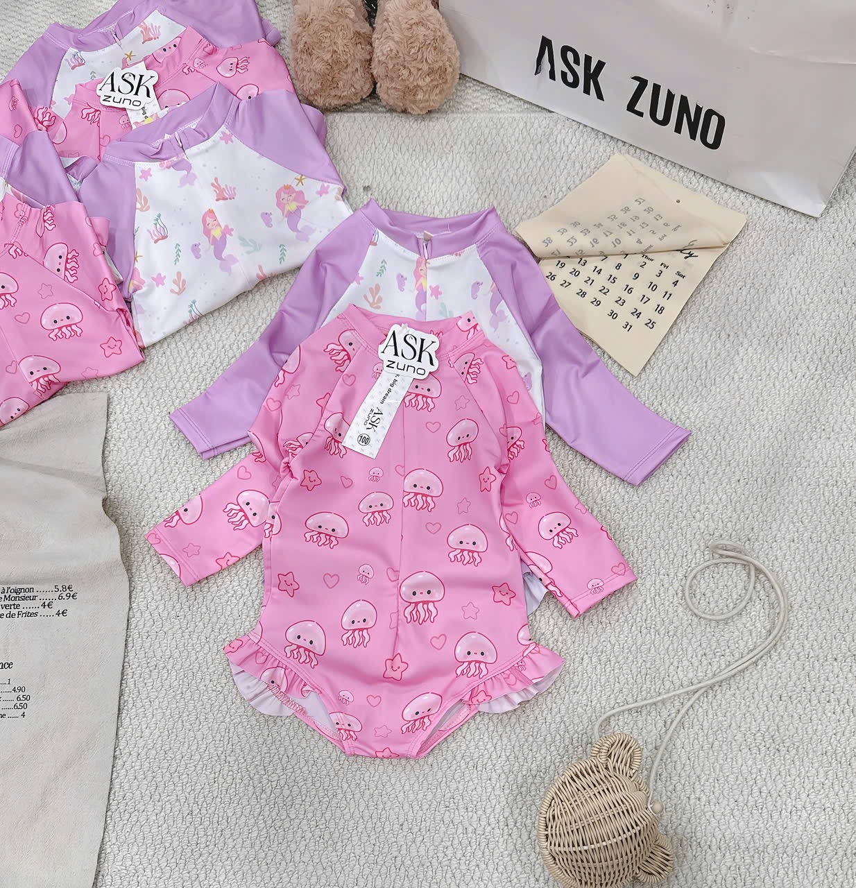 G953 - SET BIKINI BƠI BÉ GÁI TIÊN CÁ BẠCH TUỘC