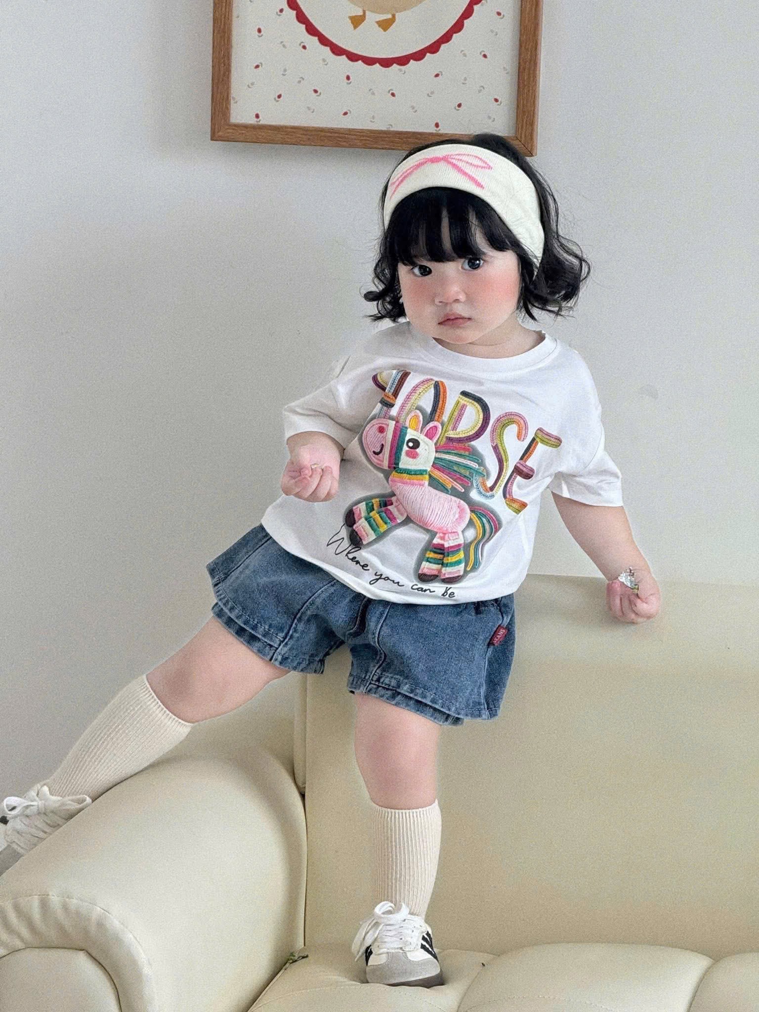 G959 - SET BÉ GÁI ÁO NGỰA HORSE QUẦN JEANS VÁY