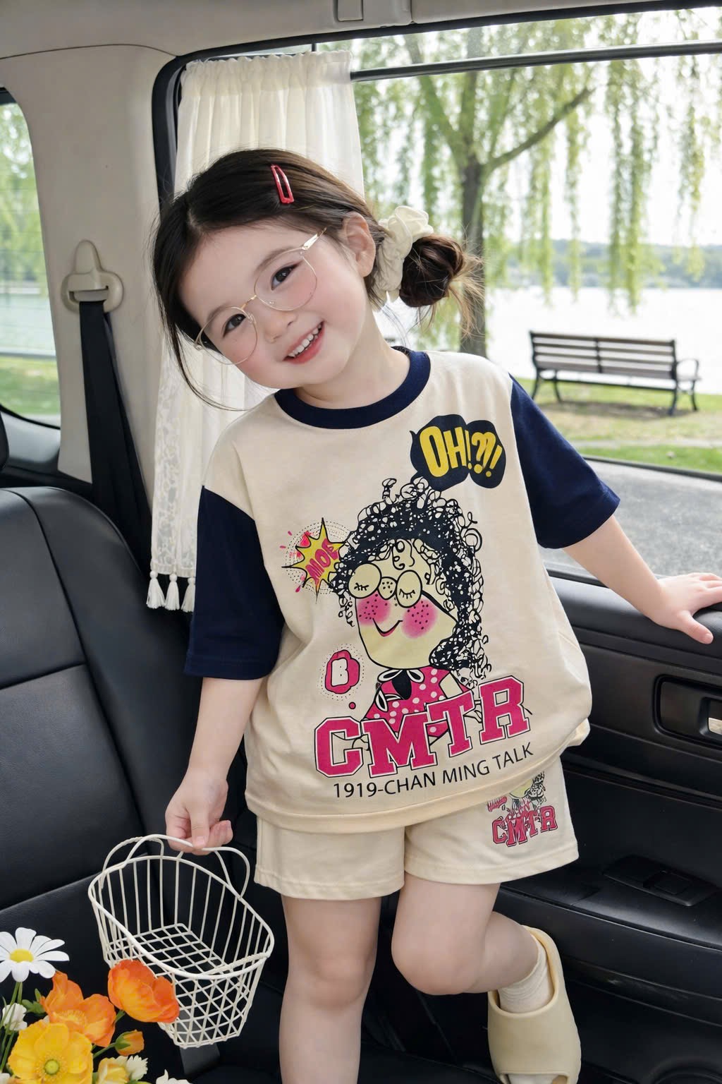G965 - BỘ ĐÙI BÉ GÁI SIZE ĐẠI CÔ GÁI TÓC XOĂN CMTR