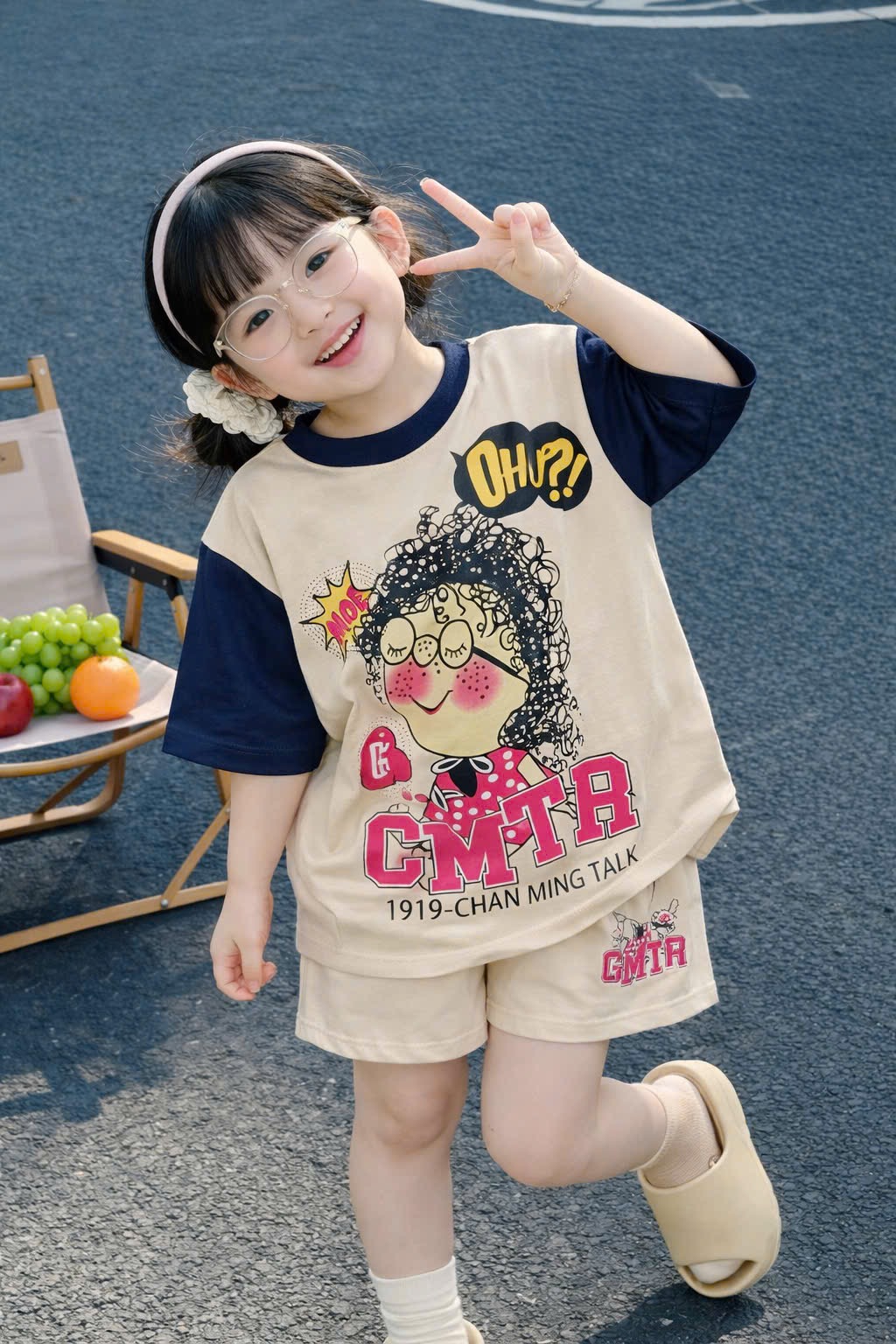 G965 - BỘ ĐÙI BÉ GÁI SIZE ĐẠI CÔ GÁI TÓC XOĂN CMTR
