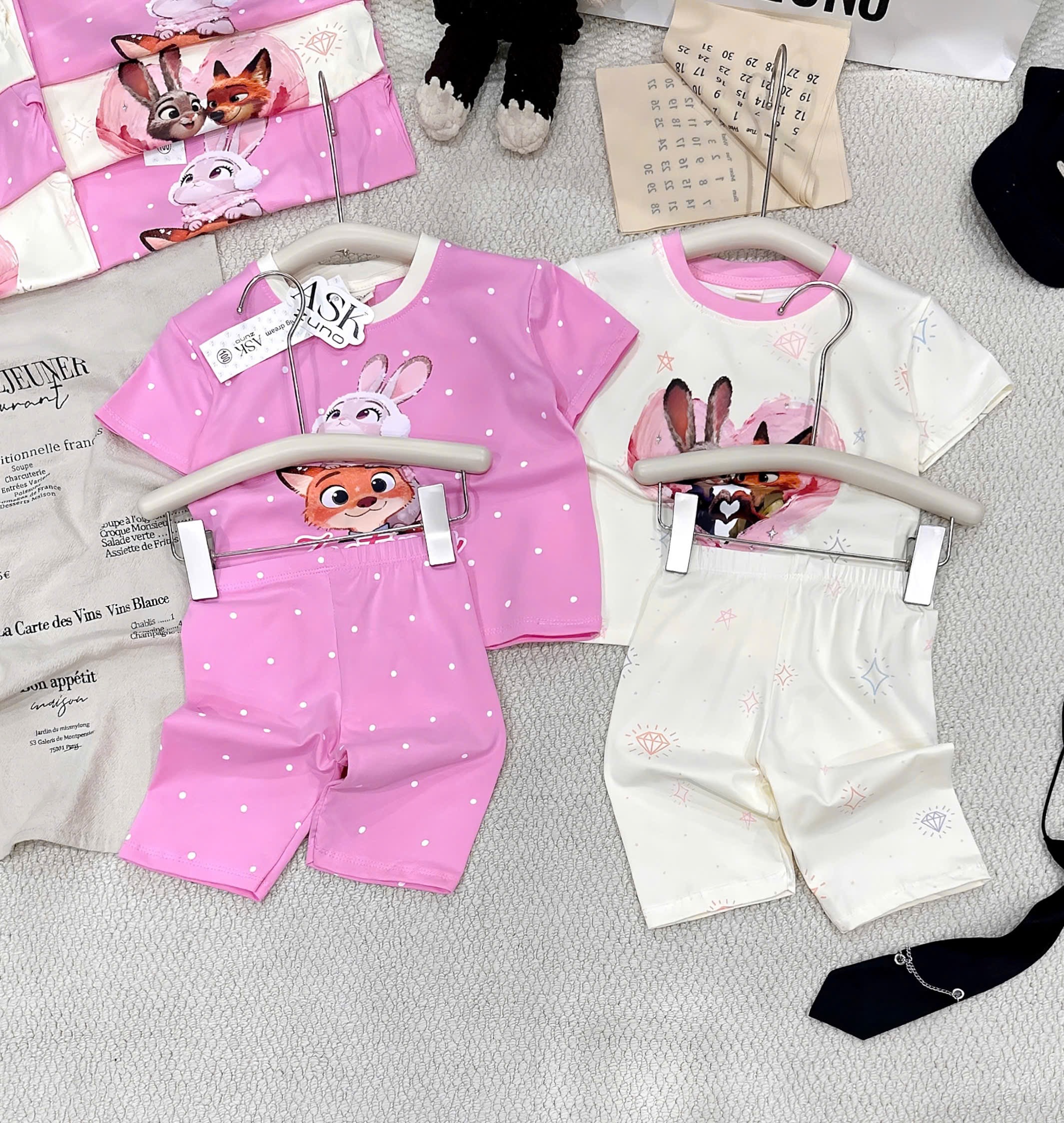 G989 - SET 2 BỘ ĐÙI BÉ GÁI THỎ ZOOTOPIA
