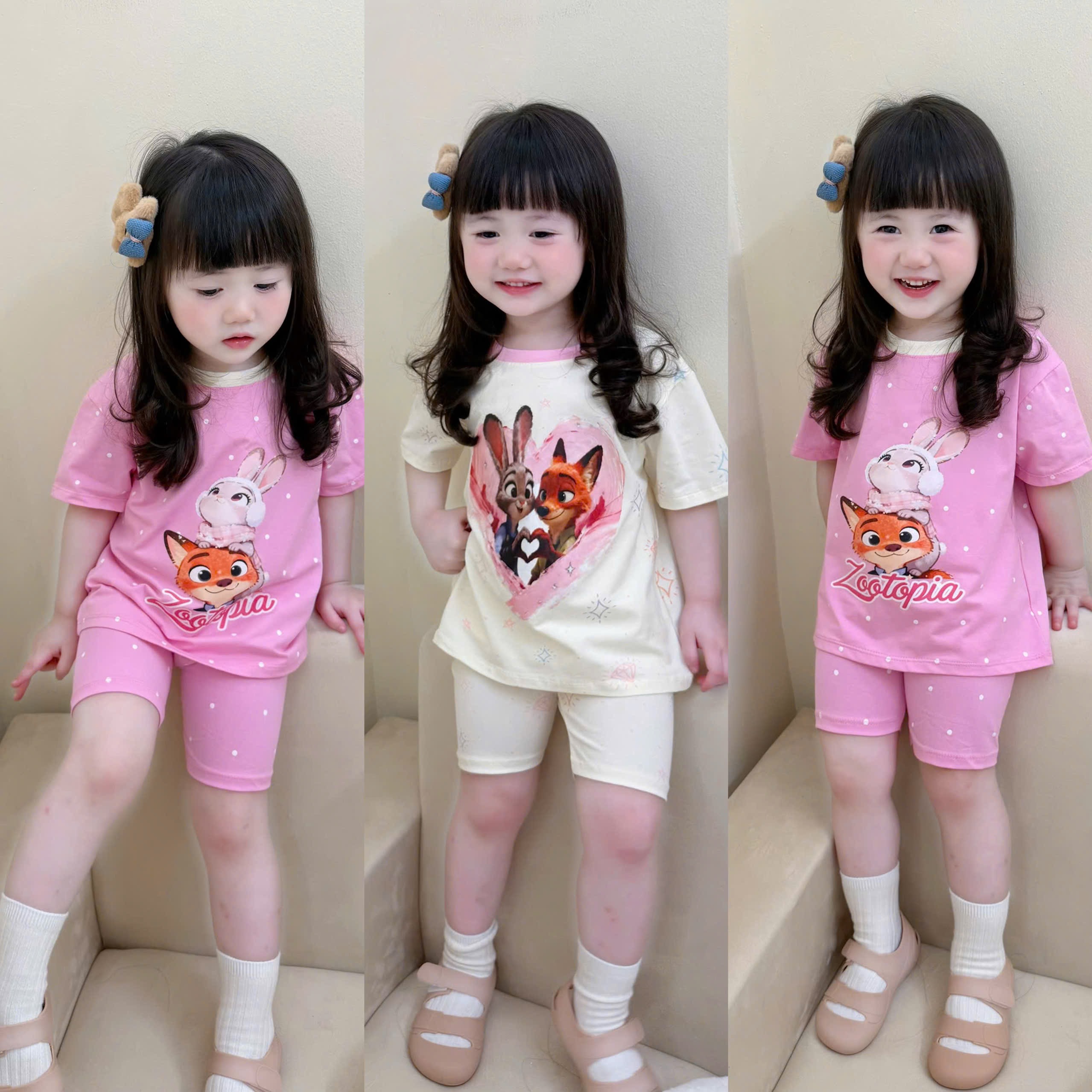 G989 - SET 2 BỘ ĐÙI BÉ GÁI THỎ ZOOTOPIA