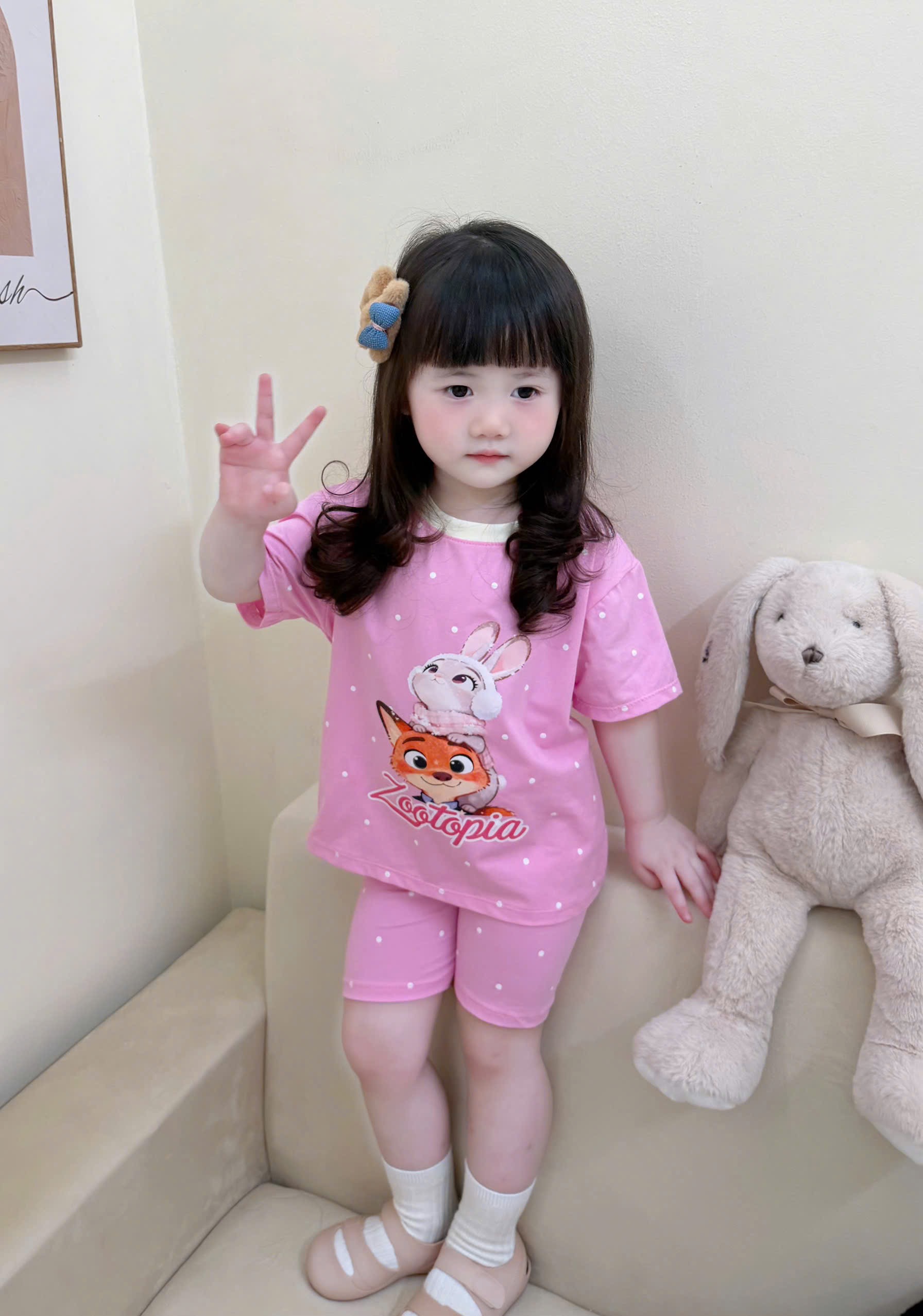 G989 - SET 2 BỘ ĐÙI BÉ GÁI THỎ ZOOTOPIA