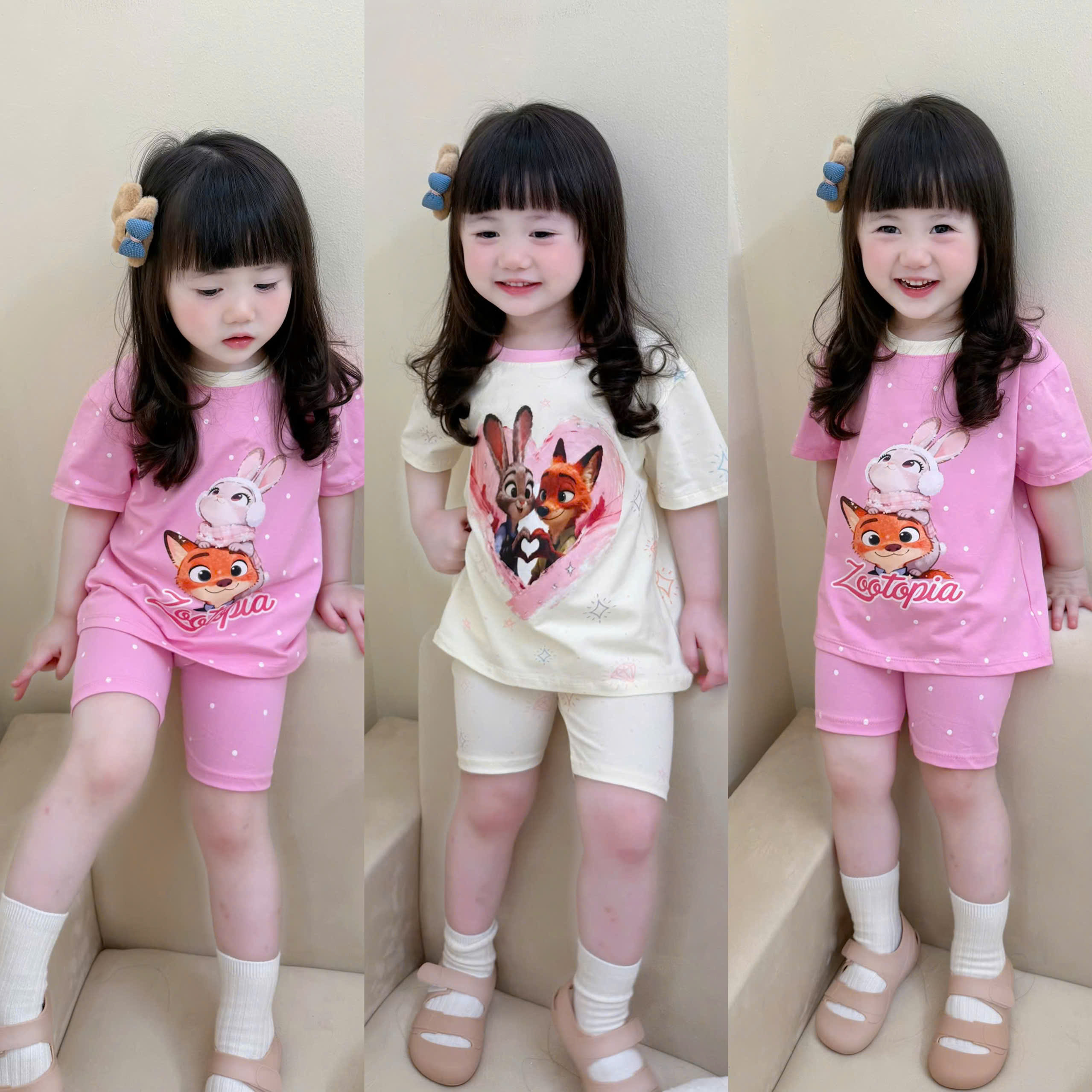 G989 - SET 2 BỘ ĐÙI BÉ GÁI THỎ ZOOTOPIA