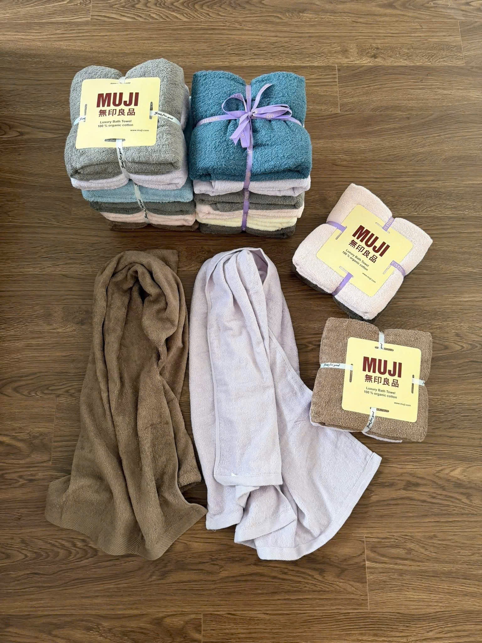PK268 - SET 2 KHĂN TĂM MUJI MIX MÀU