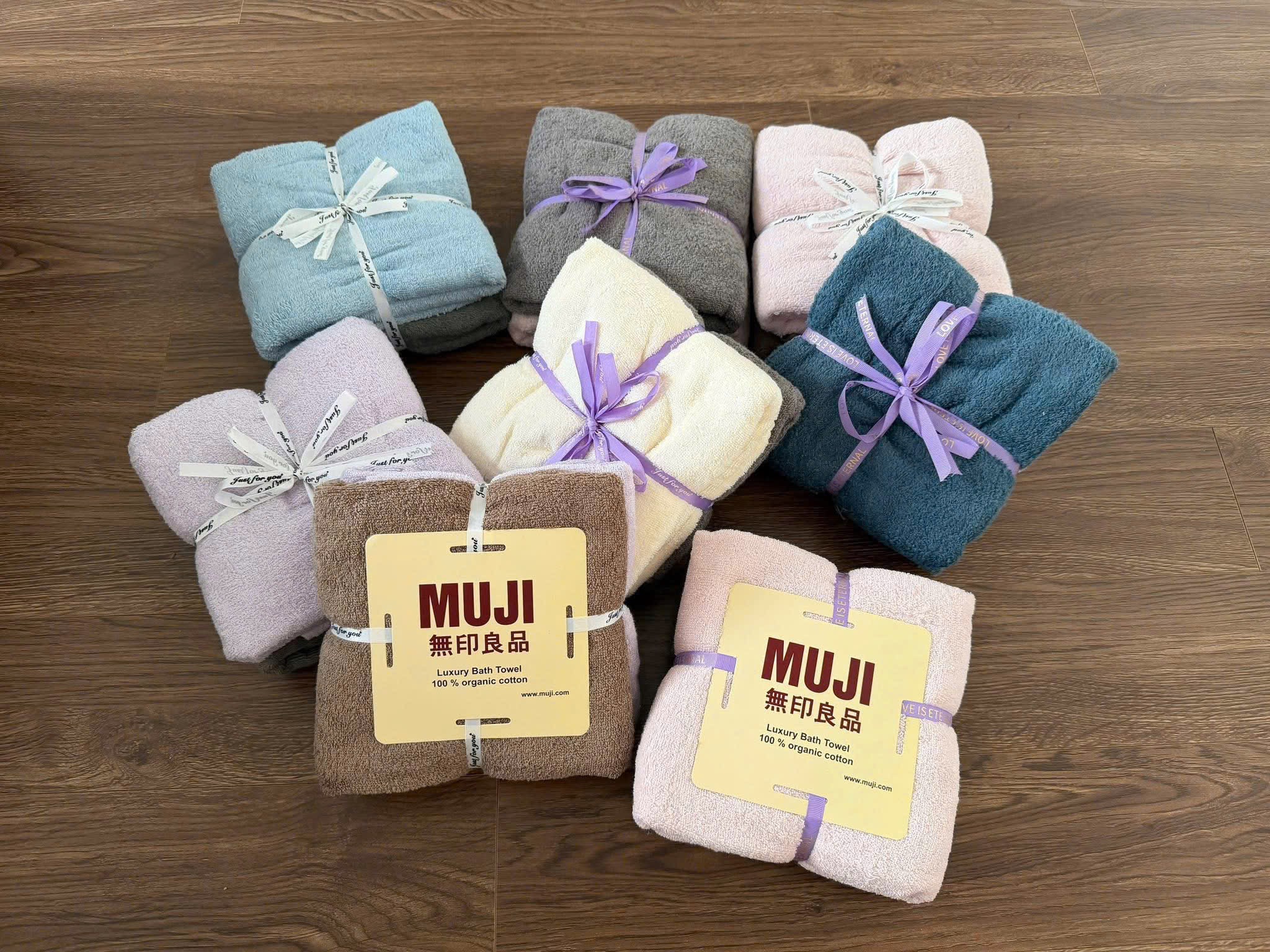 PK268 - SET 2 KHĂN TĂM MUJI MIX MÀU