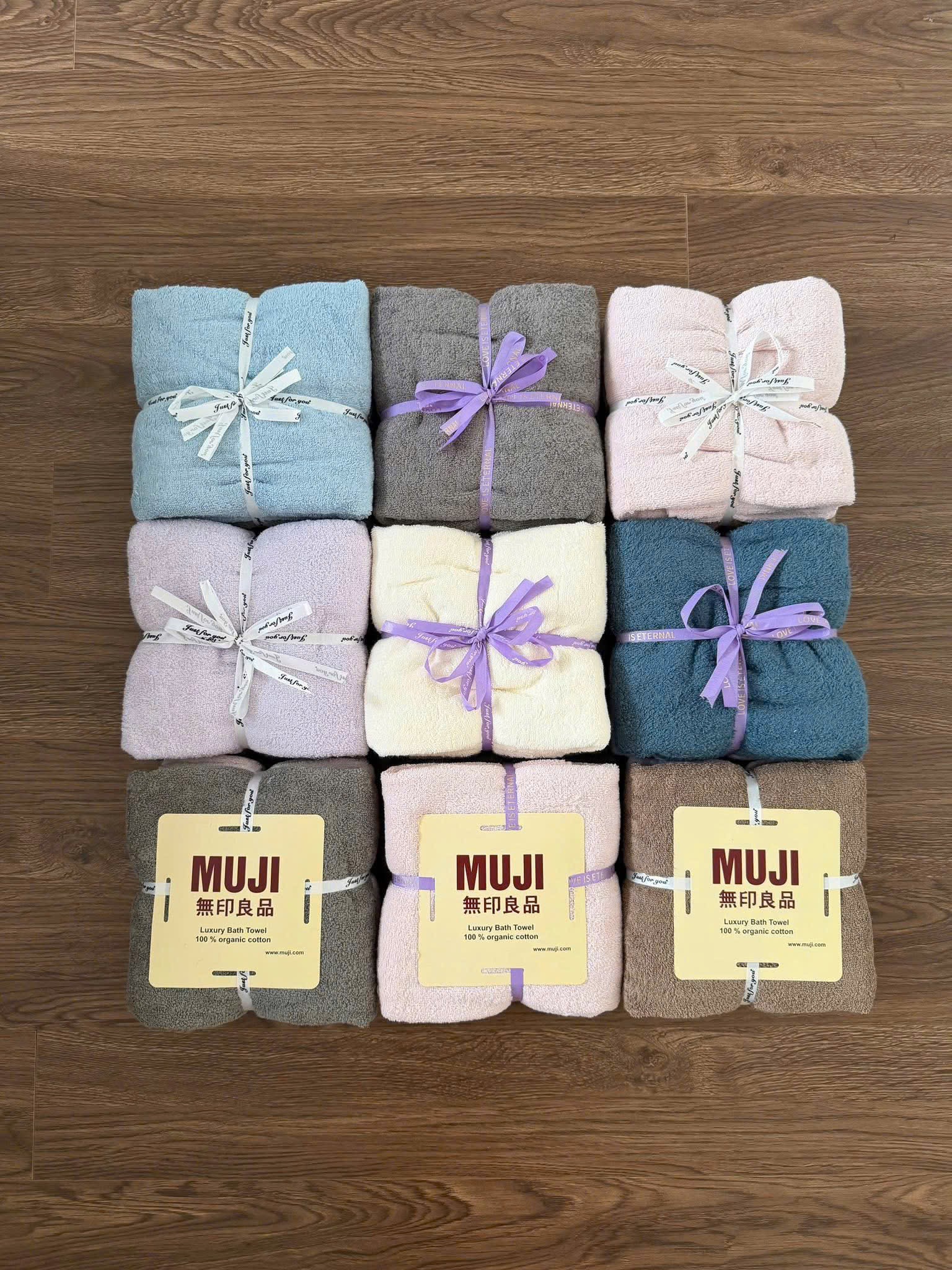 PK268 - SET 2 KHĂN TĂM MUJI MIX MÀU